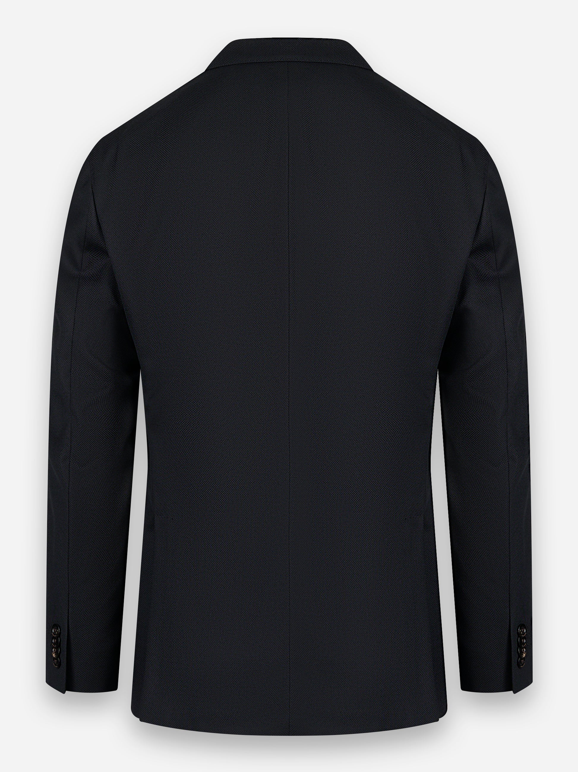 Blazer in lana con rever a lancia e tasche a toppa Nero