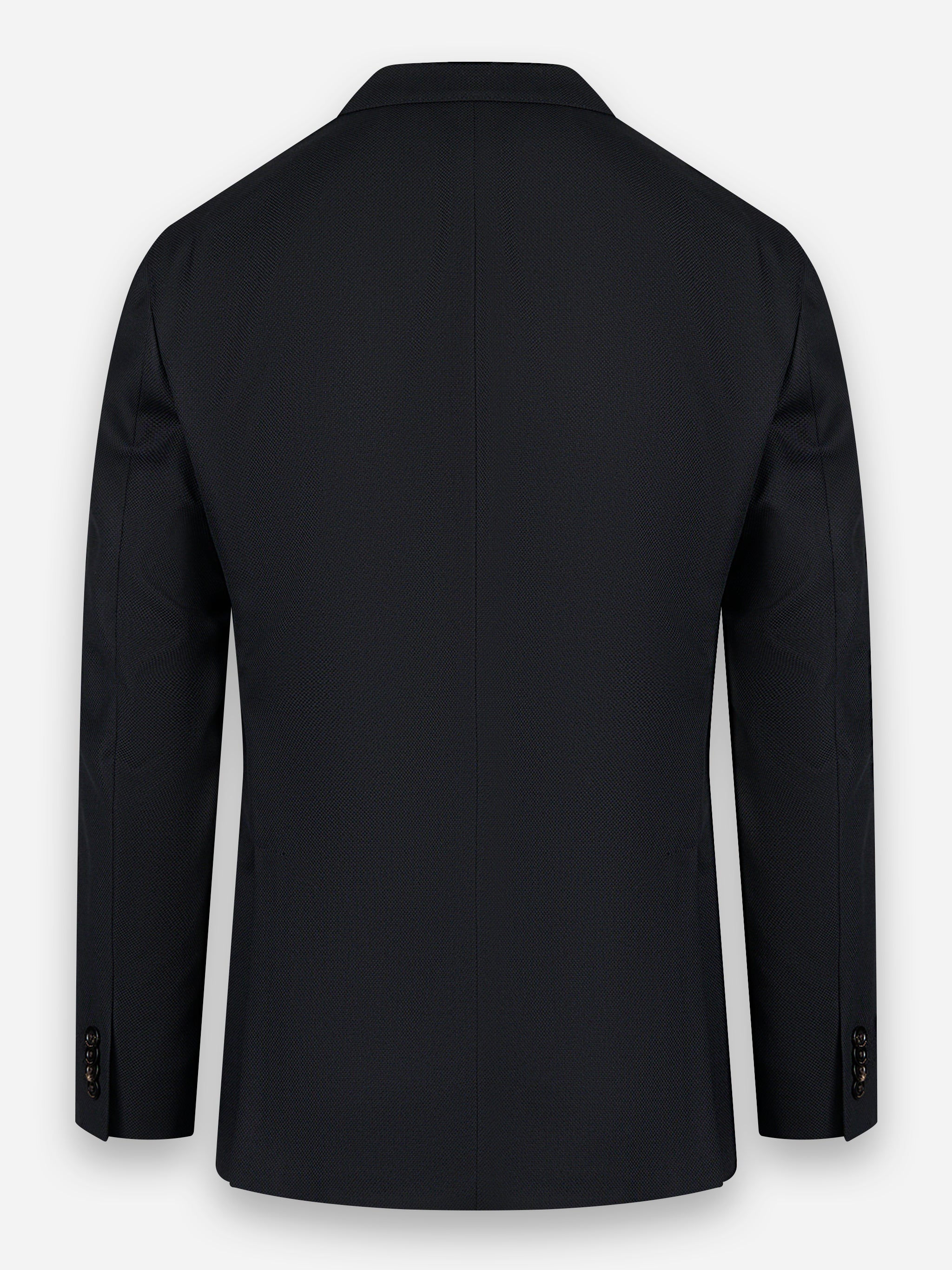 Blazer in lana con rever a lancia e tasche a toppa Nero