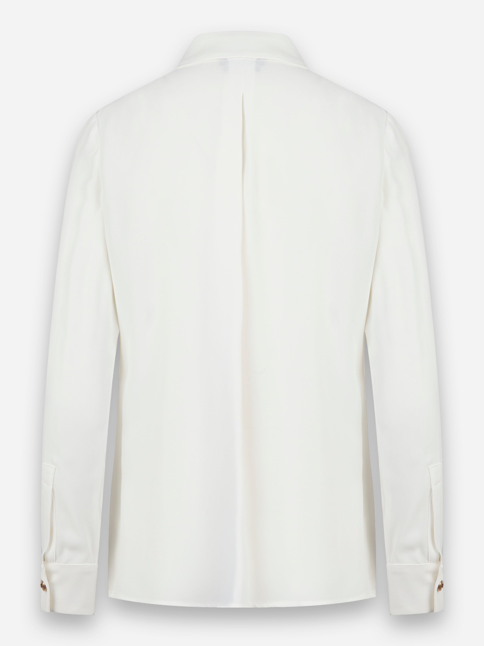 Camicia in georgette con bande lettering Bianco