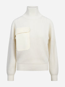 Maglia collo alto regular-fit bianca