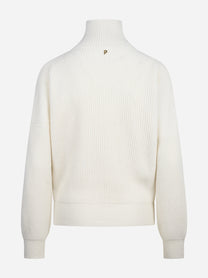 Maglia collo alto regular-fit bianca