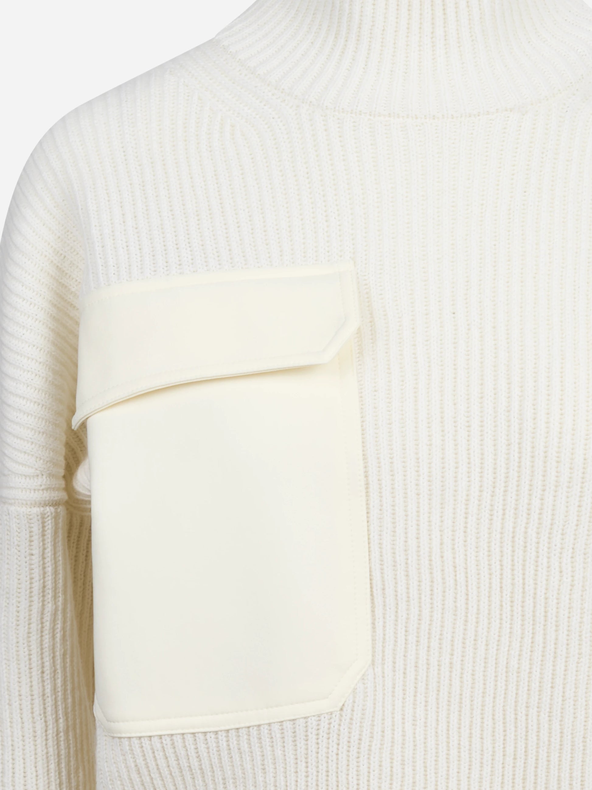 Maglia collo alto regular-fit bianca