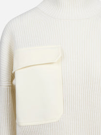 Maglia collo alto regular-fit bianca