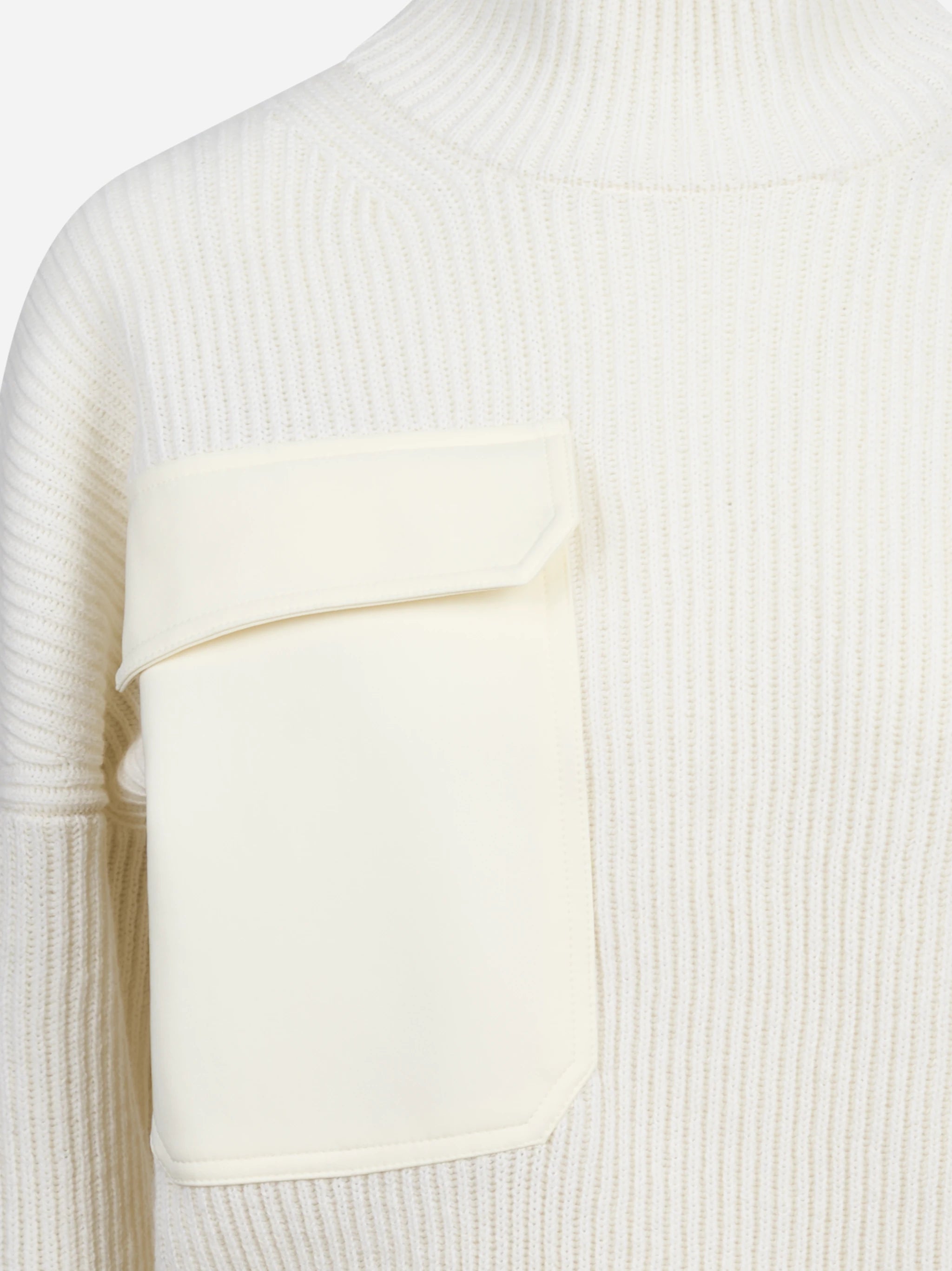 Maglia collo alto regular-fit bianca