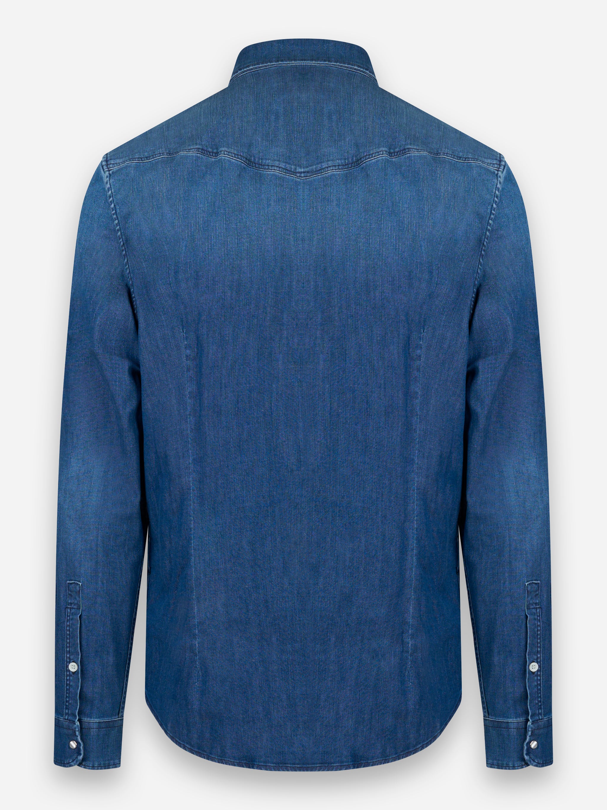 Camicia Western in denim Blu