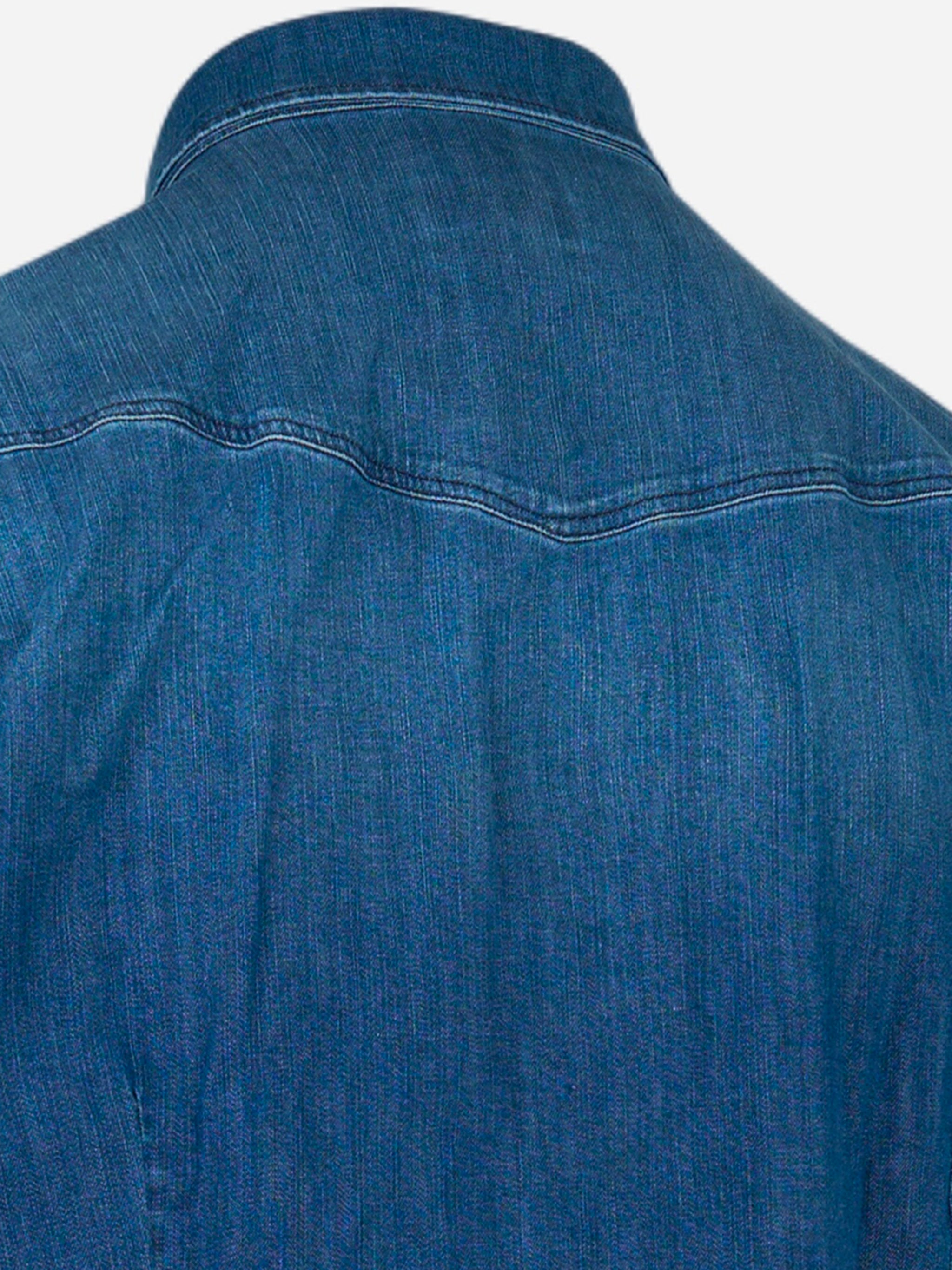 Camicia Western in denim Blu