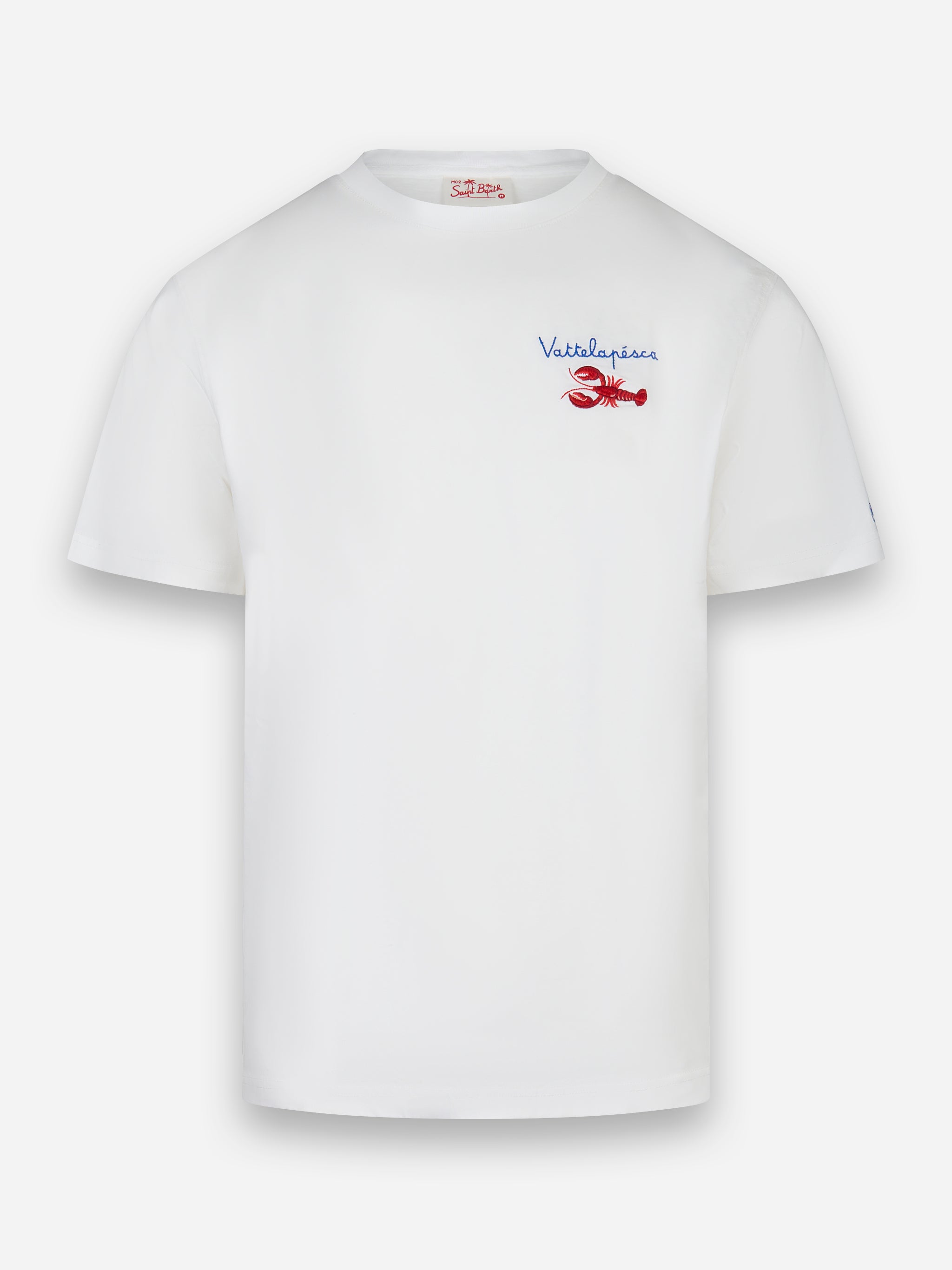 T-shirt manica corta con ricamo Vattelaapesca Bianco
