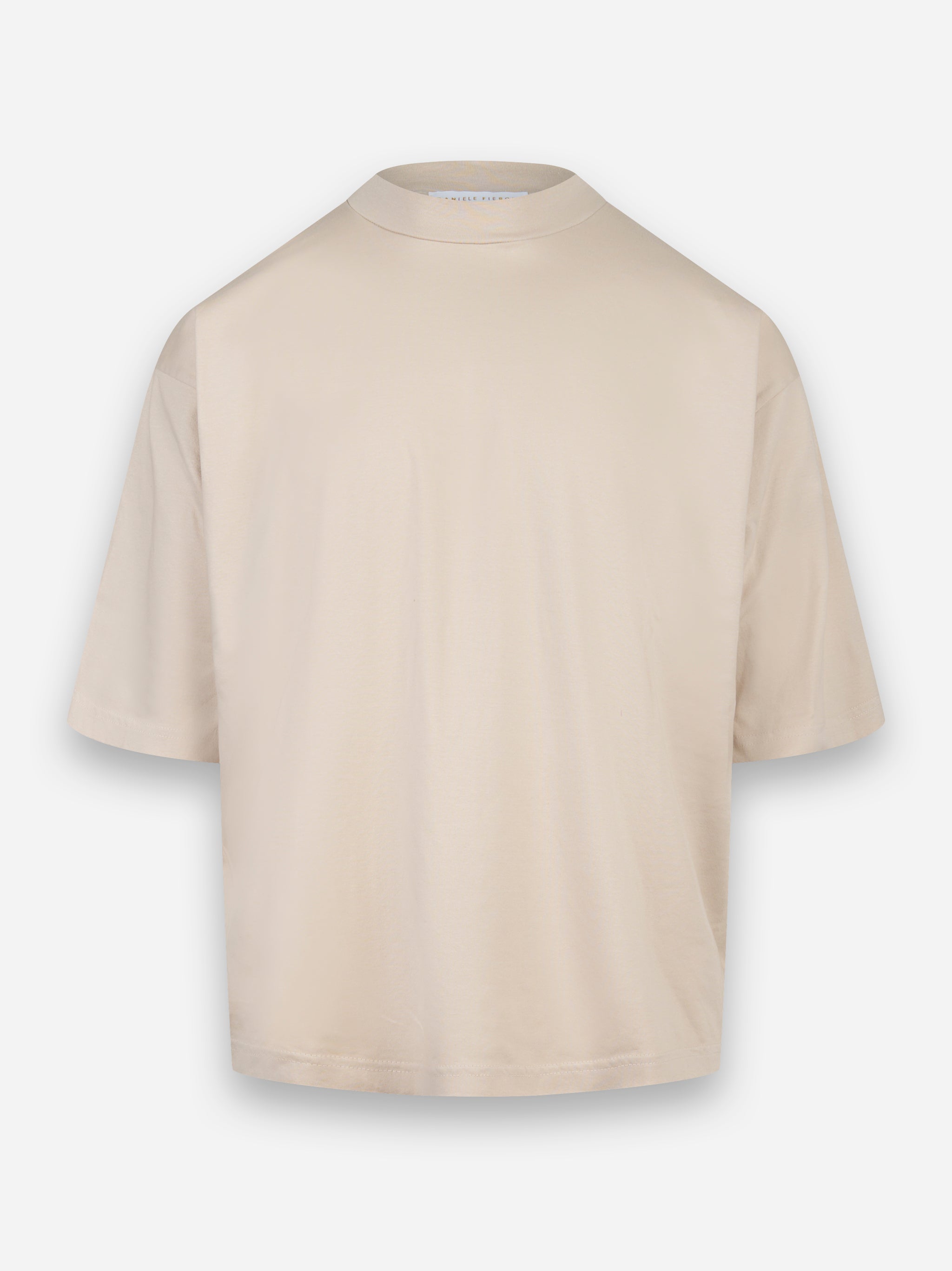 T-shirt girocollo oversize Beige