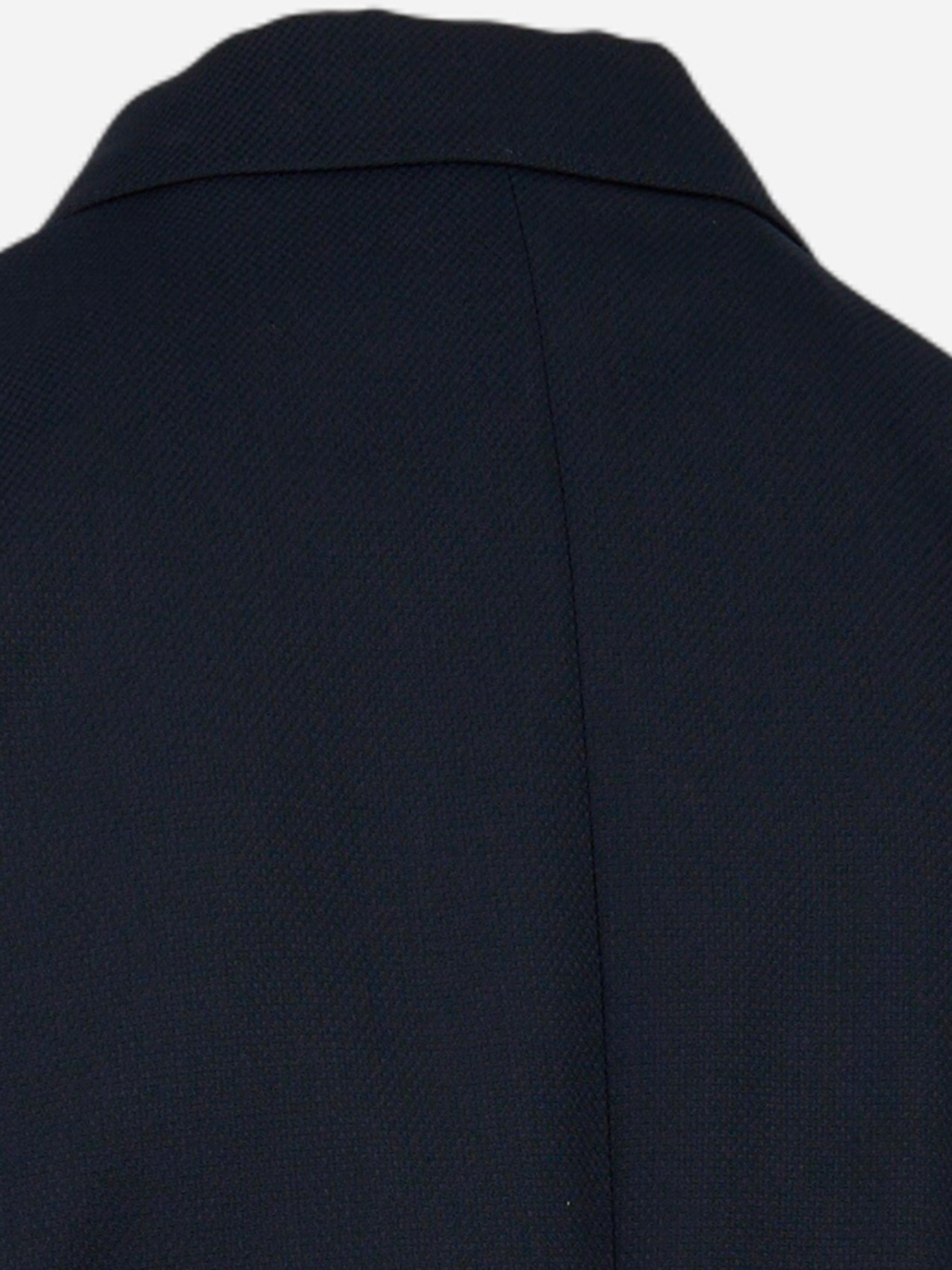 Blazer in lana con tasche a toppa Blu