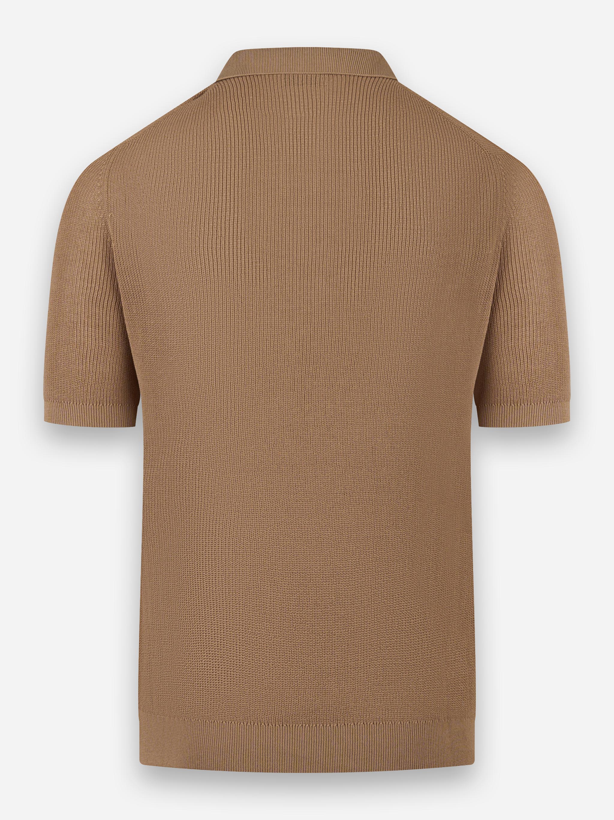 Polo skipper manica corta in cotone Marrone