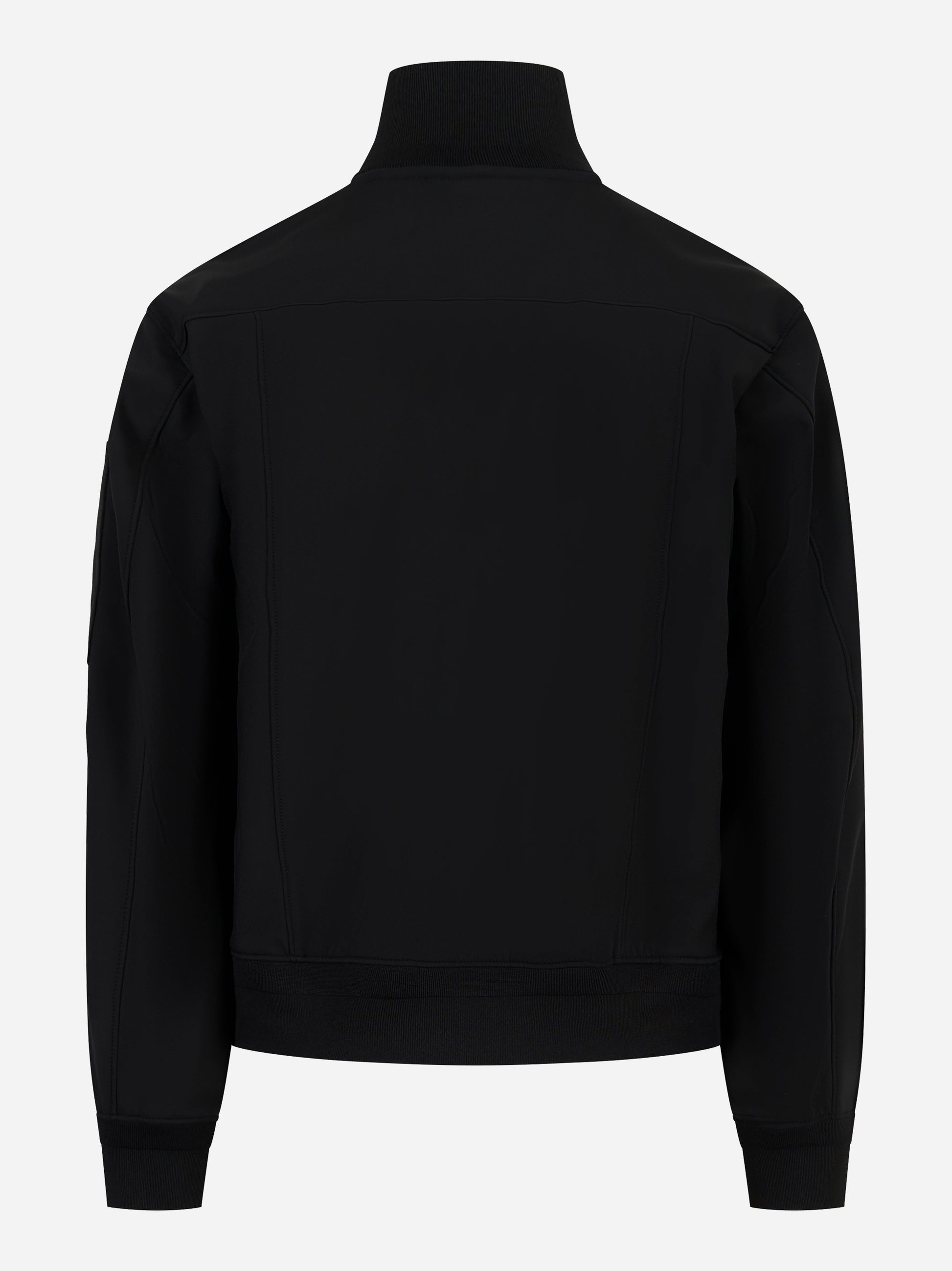 Giacca con zip e bottoni in CP Shell Nera