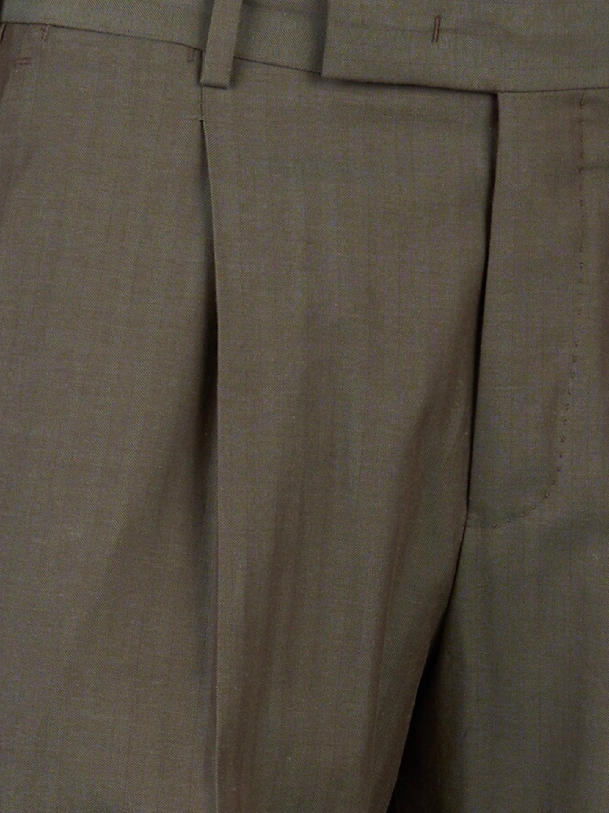 Pantalone Rebel con una pince in cotone e seta Verde