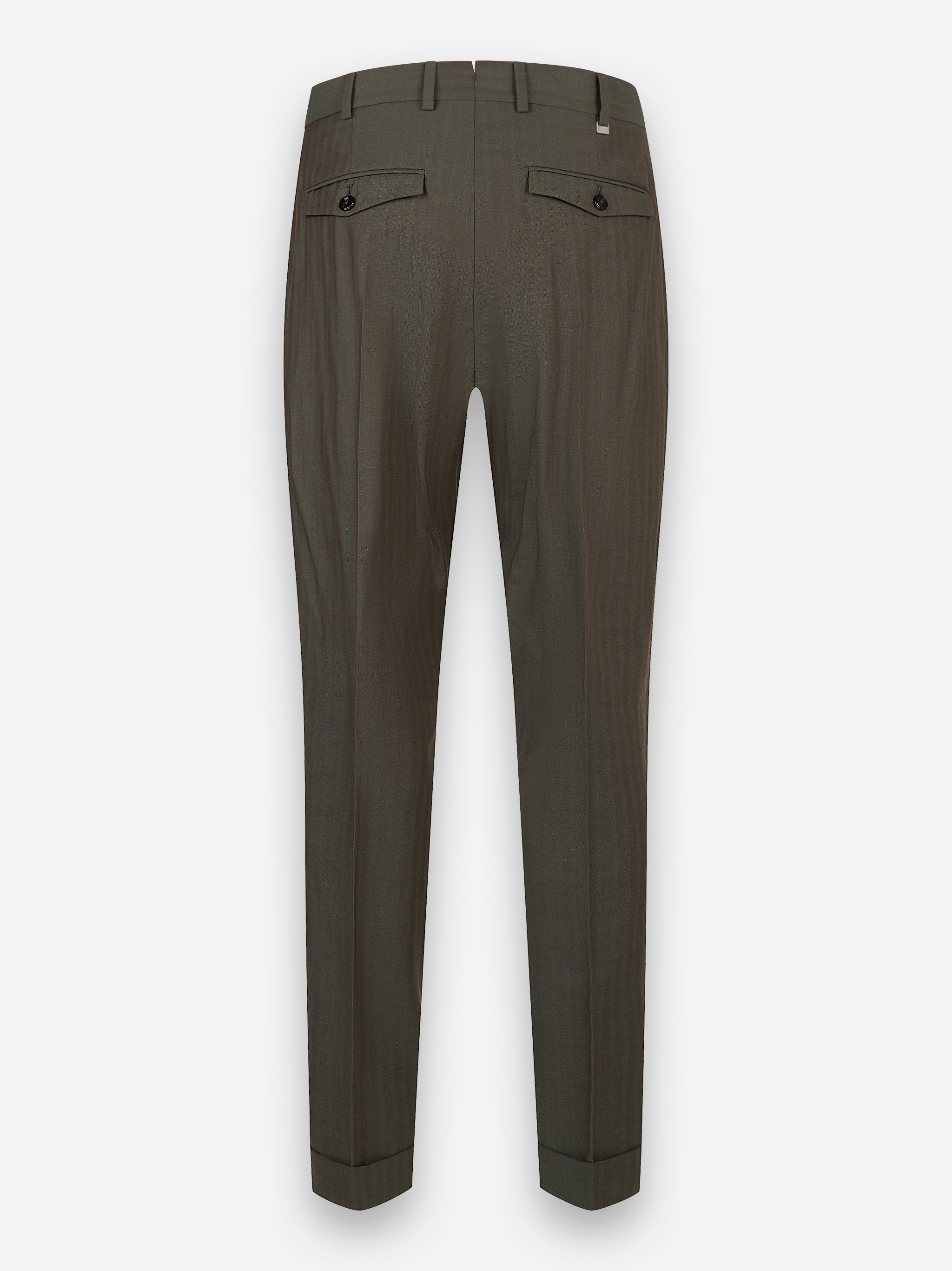 Pantalone Rebel con una pince in cotone e seta Verde