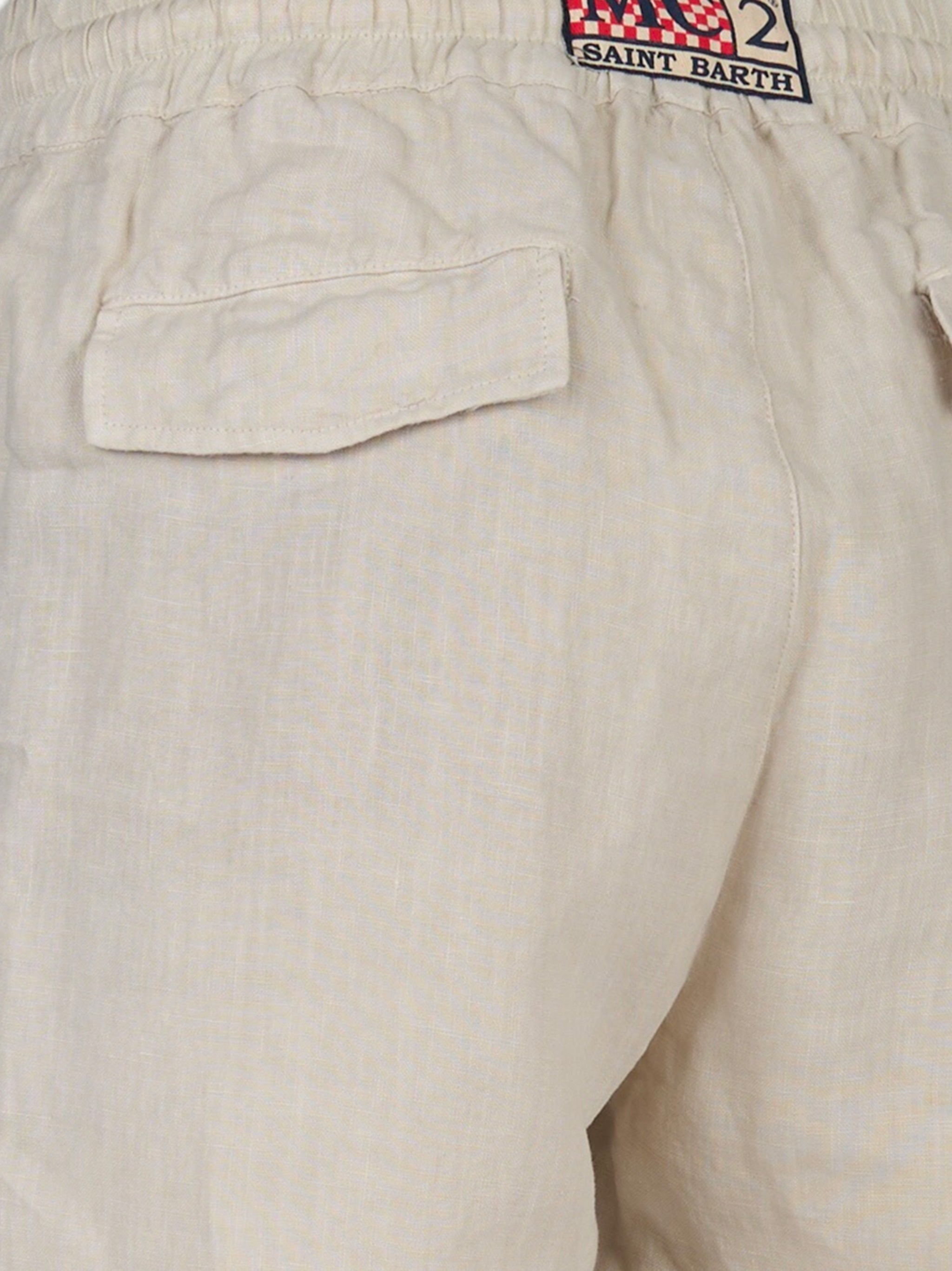 Pantalone Calais in lino Beige
