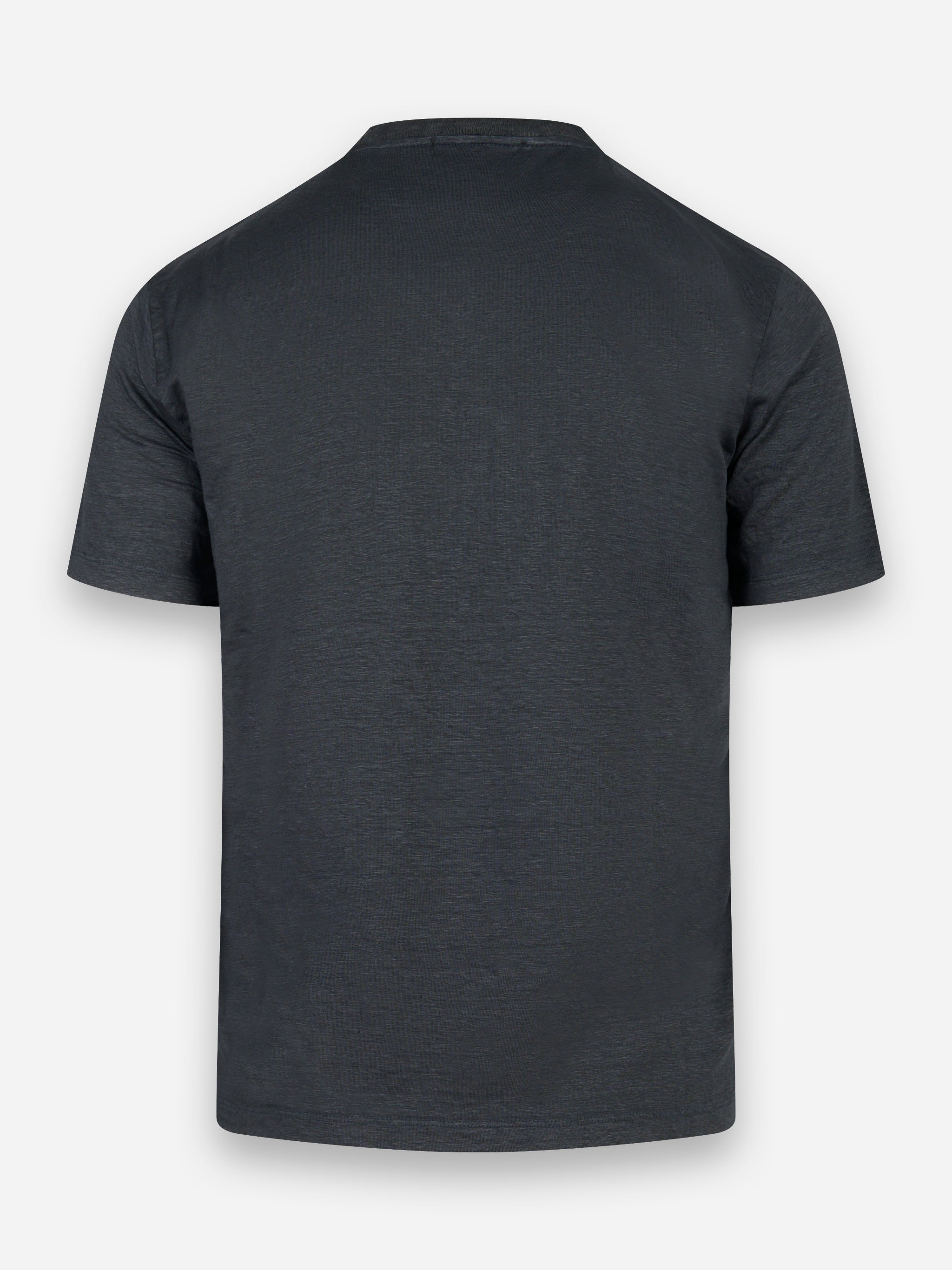 T-shirt manica corta in lino Nero