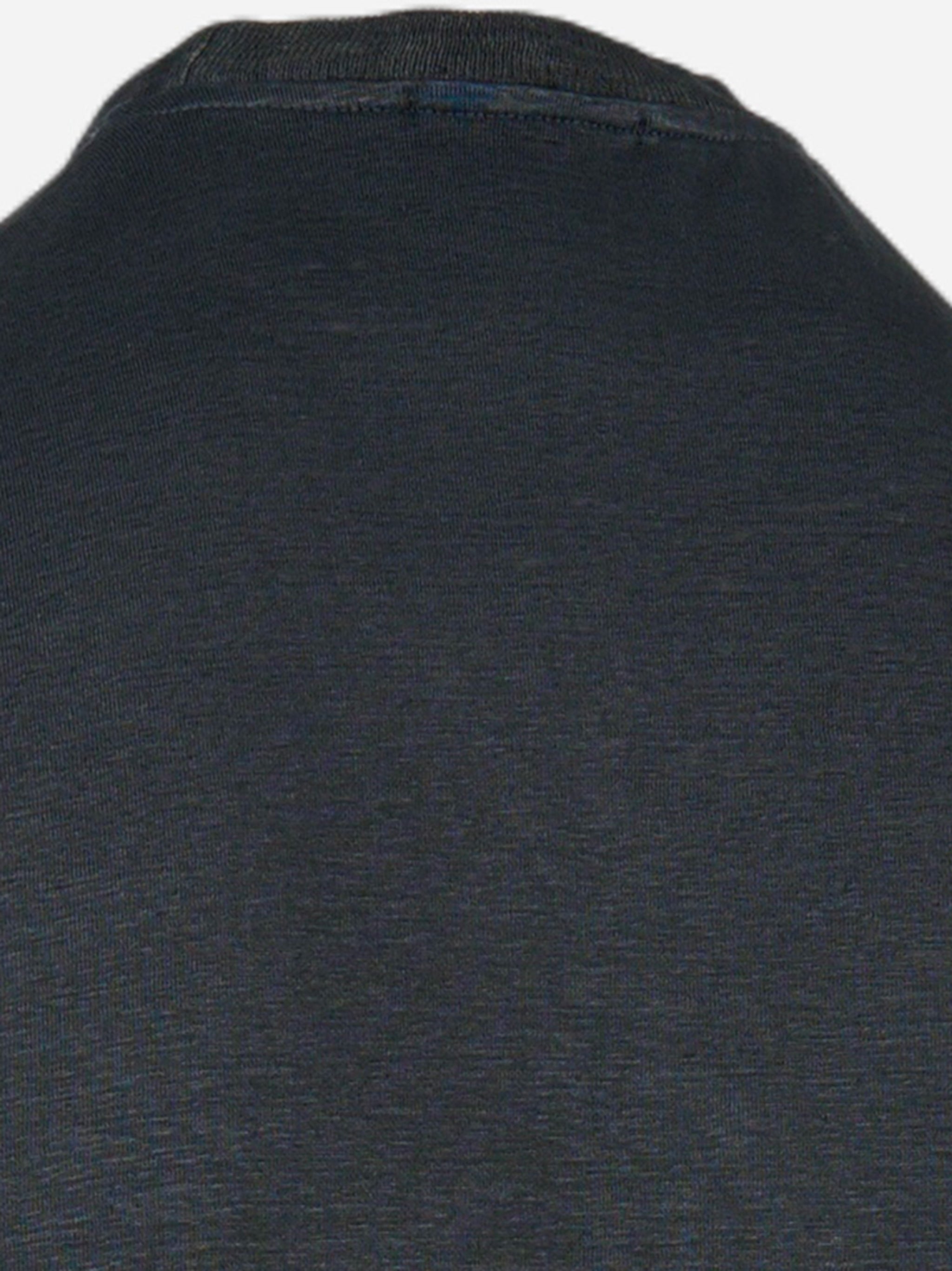 T-shirt manica corta in lino Nero