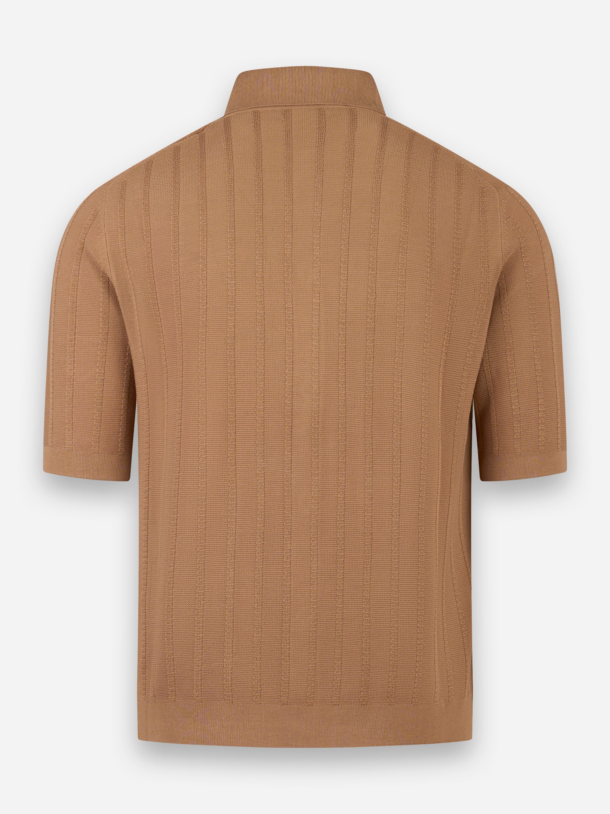 Polo camicia in cotone Marrone