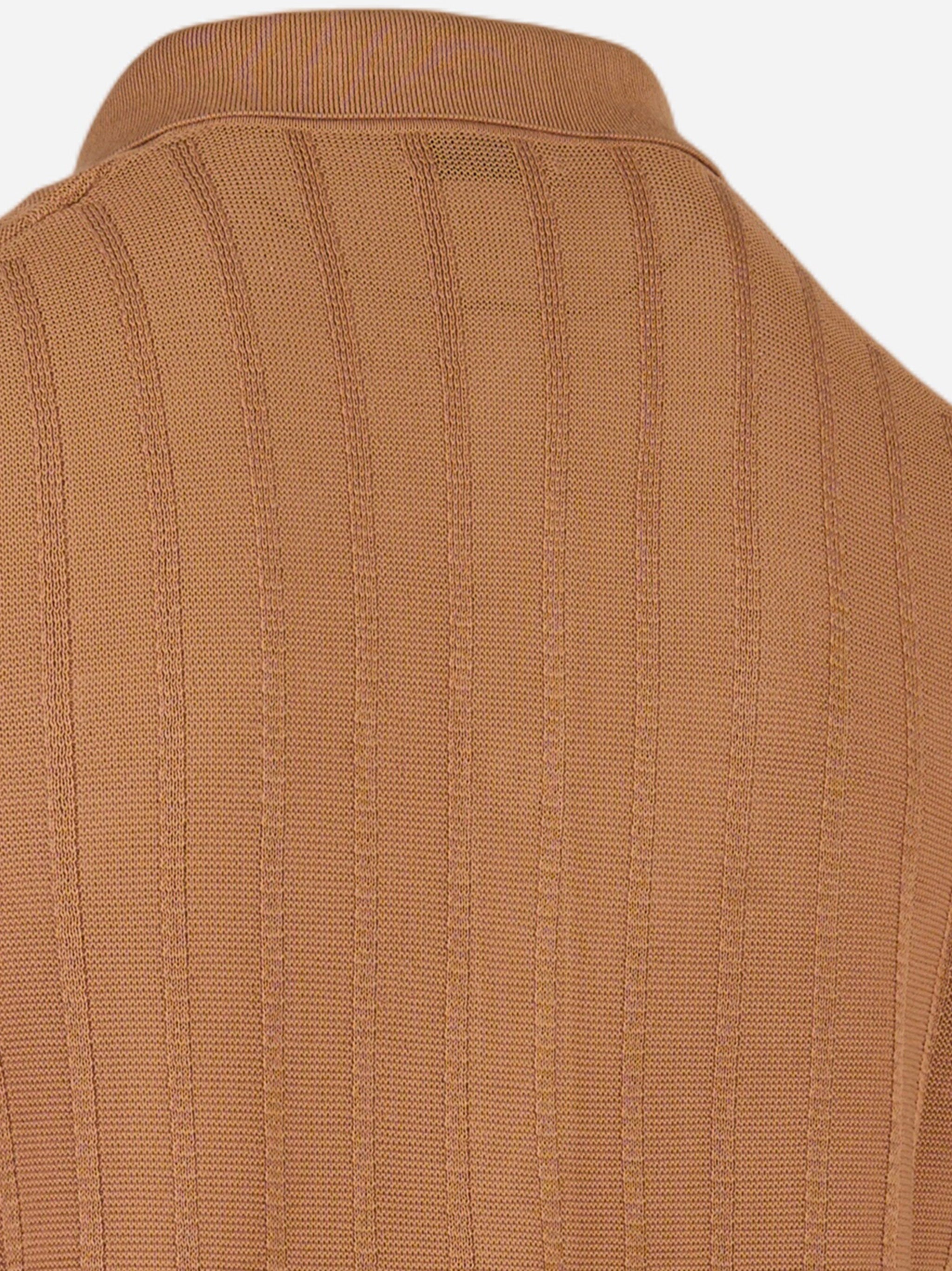 Polo camicia in cotone Marrone