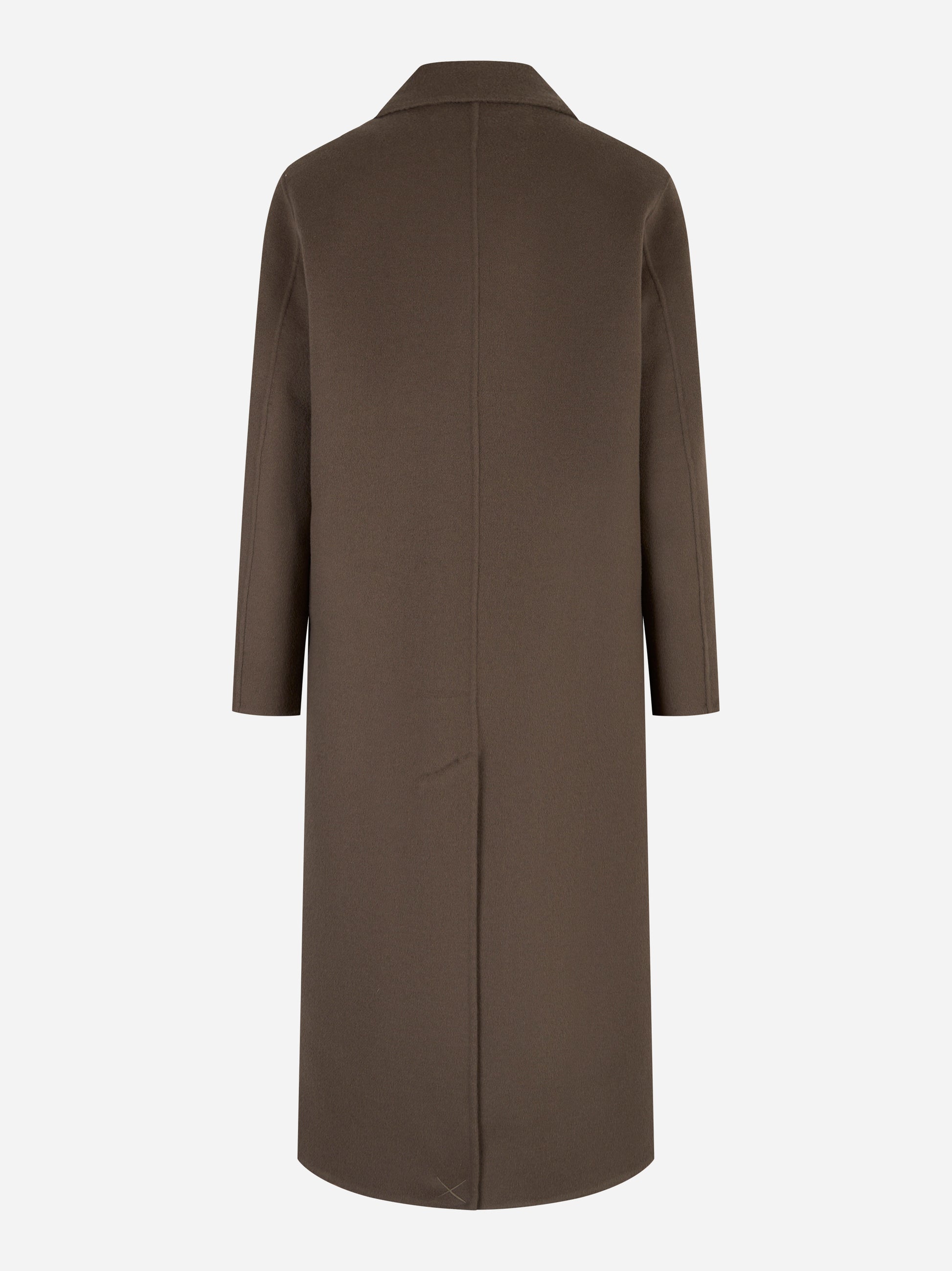 Cappotto Arianna doppiopetto in double di lana Marrone