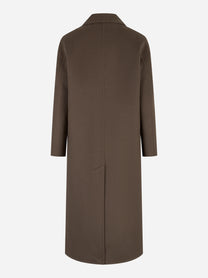 Cappotto Arianna doppiopetto in double di lana Marrone
