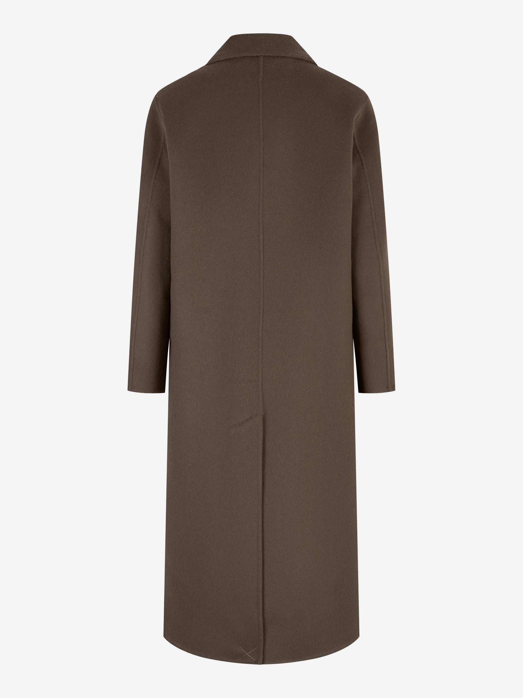 Cappotto Arianna doppiopetto in double di lana Marrone