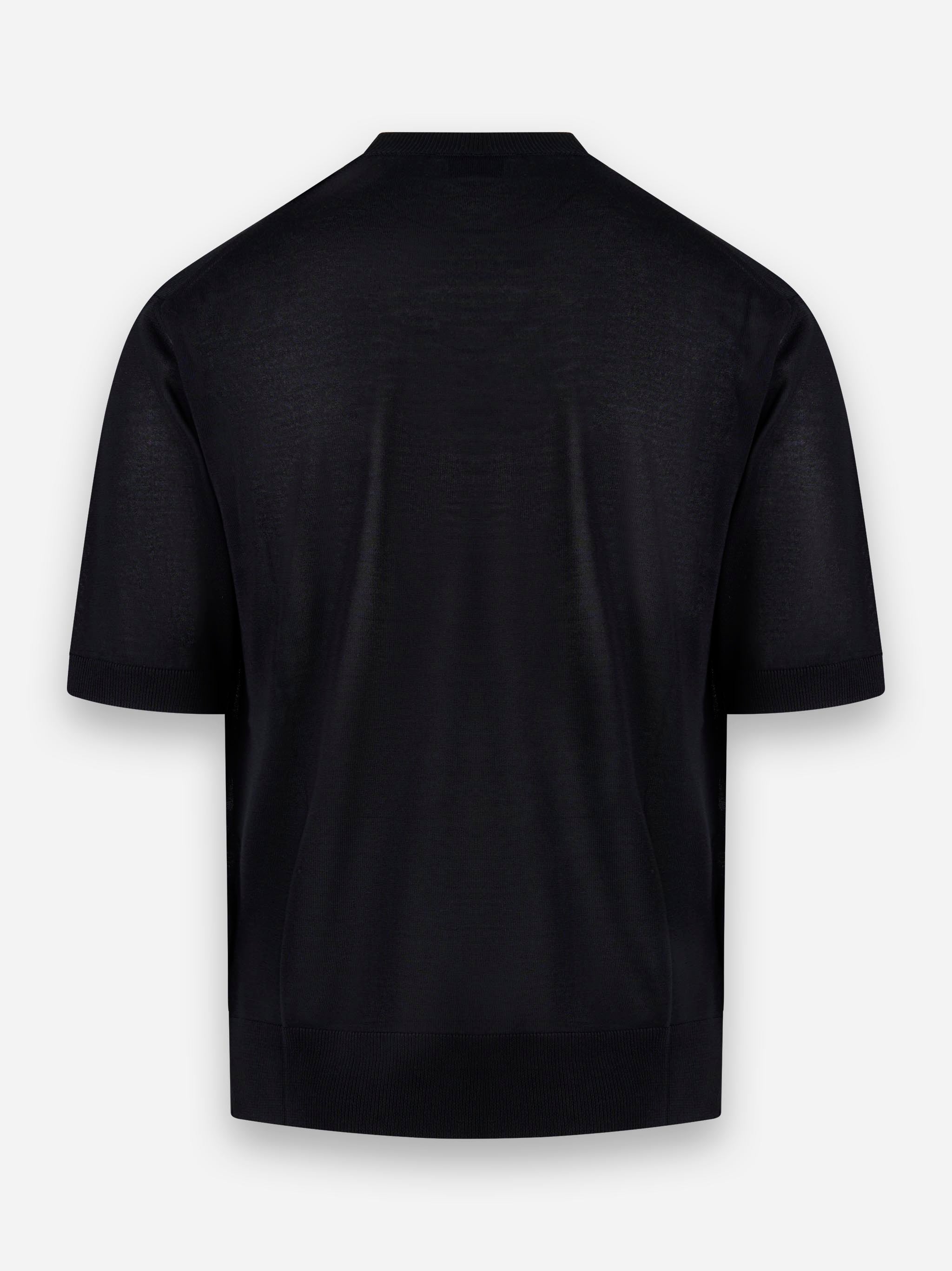 T-shirt manica corta in viscosa Nero