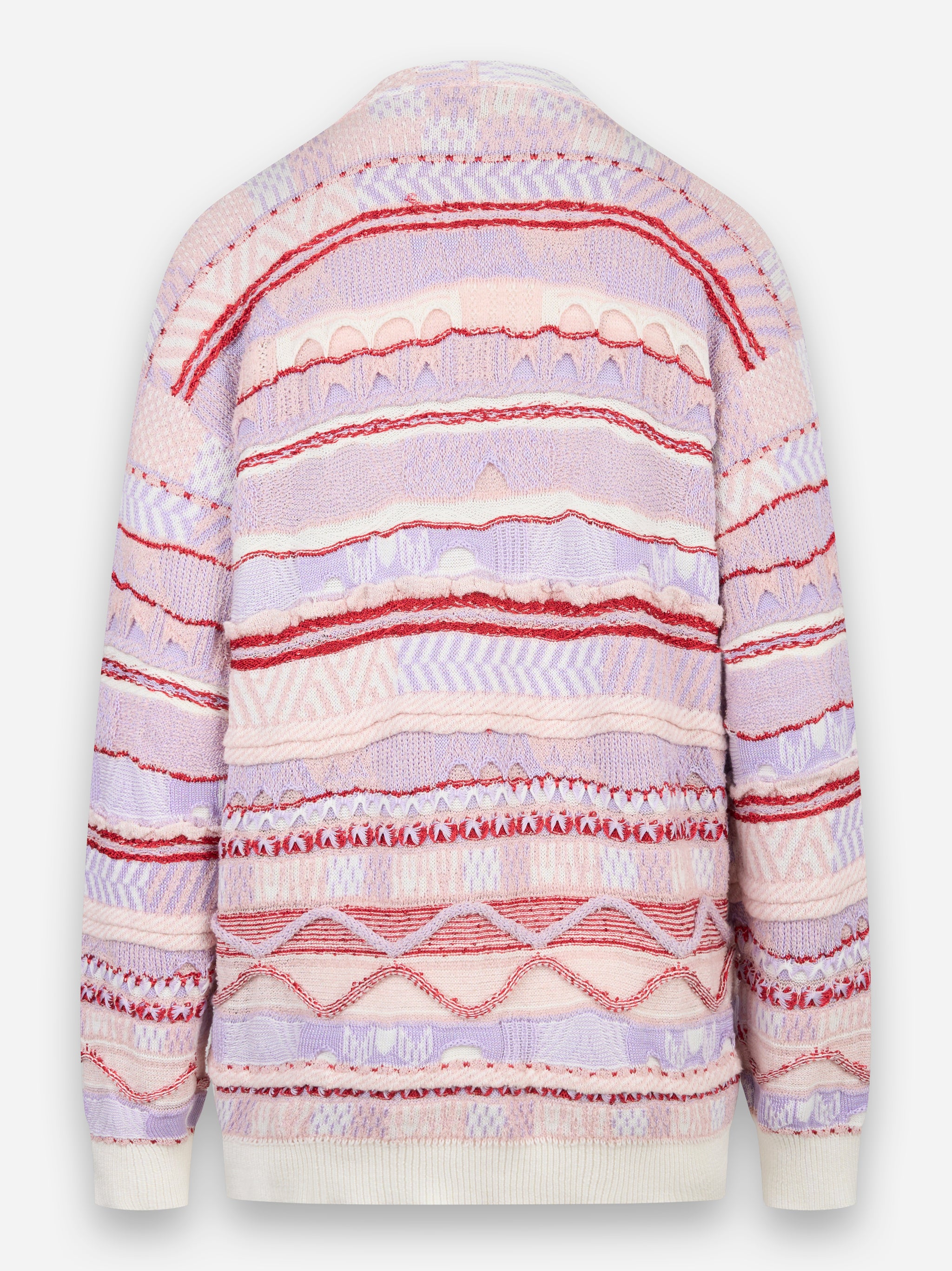 Cardigan in cotone con lavorazione jaquard Viola