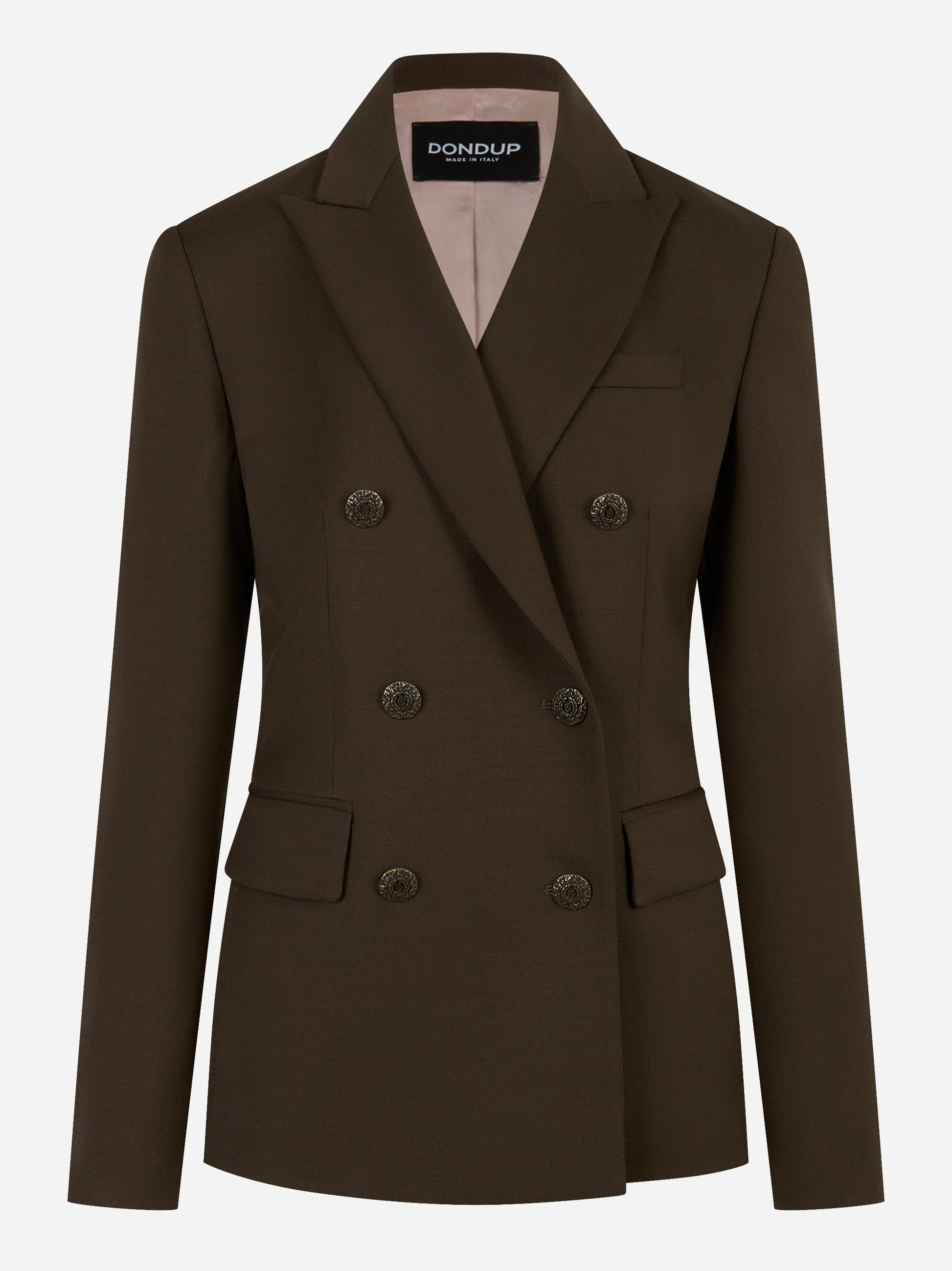 Blazer monopetto grigio in flanella stretch Grigio