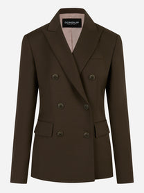 Blazer monopetto grigio in flanella stretch Grigio
