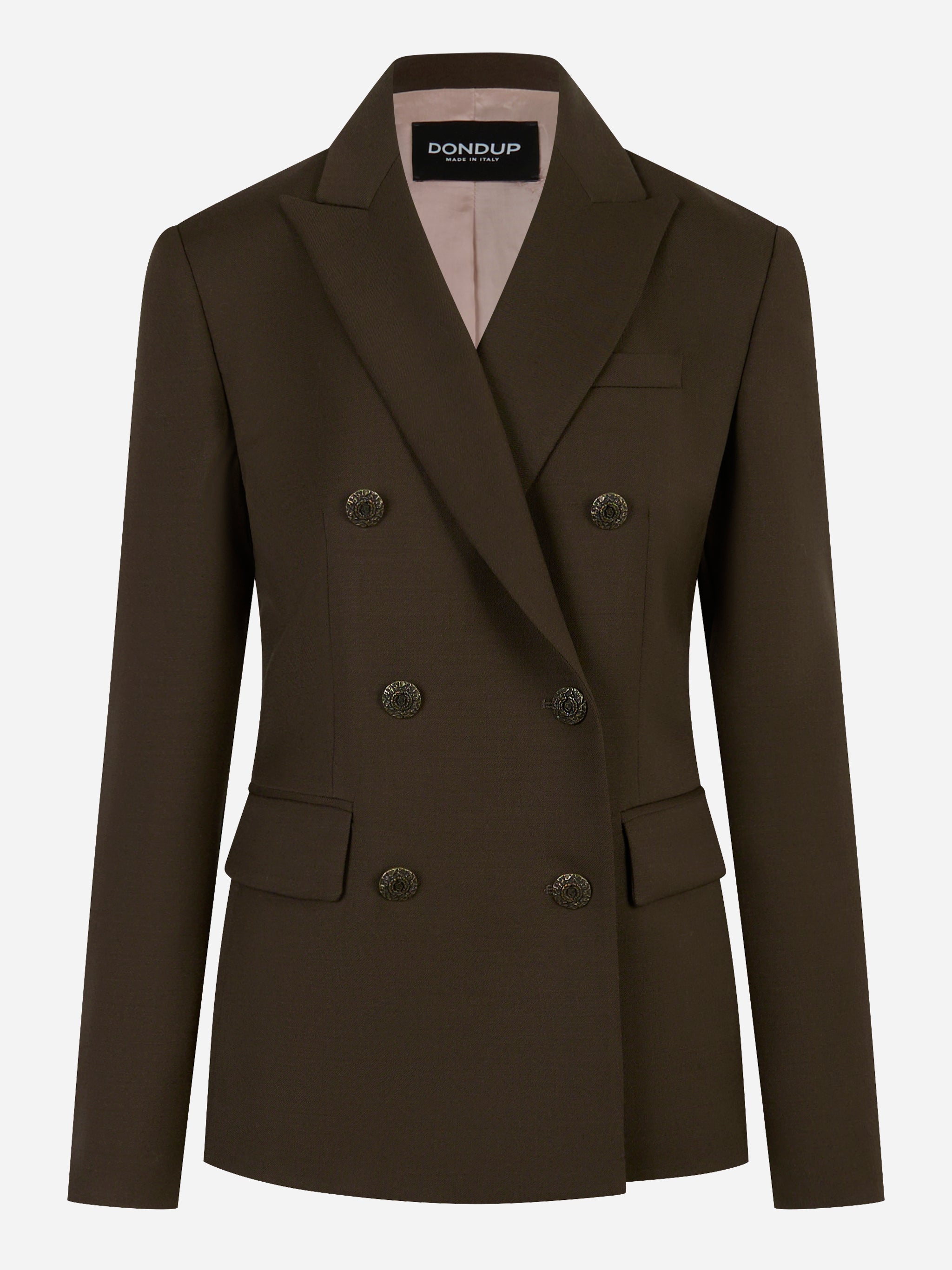 Blazer monopetto grigio in flanella stretch Grigio