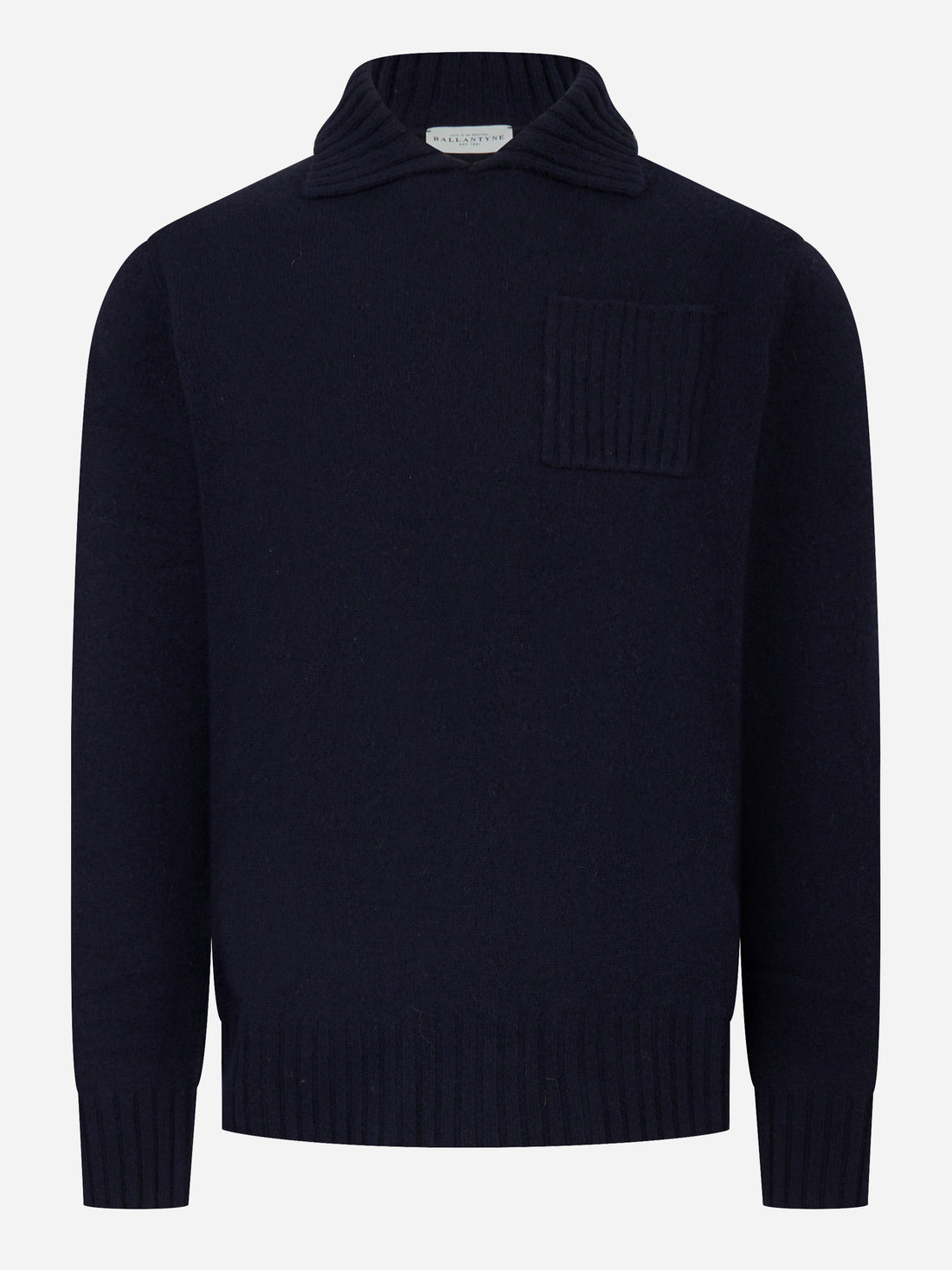 Maglia con colletto in lana