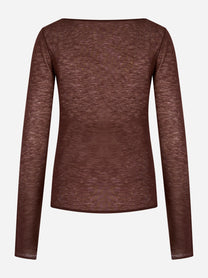 Maglia Pauline in lightwool Marrone