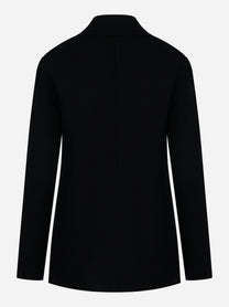 Giacca in maglia con ricamo Nera