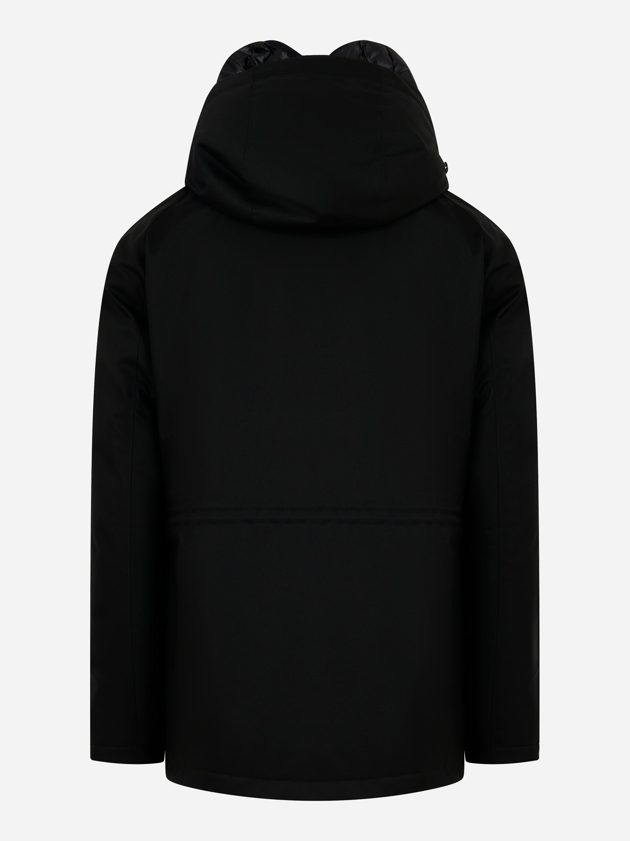 Piumino tecnico con cappuccio Nero