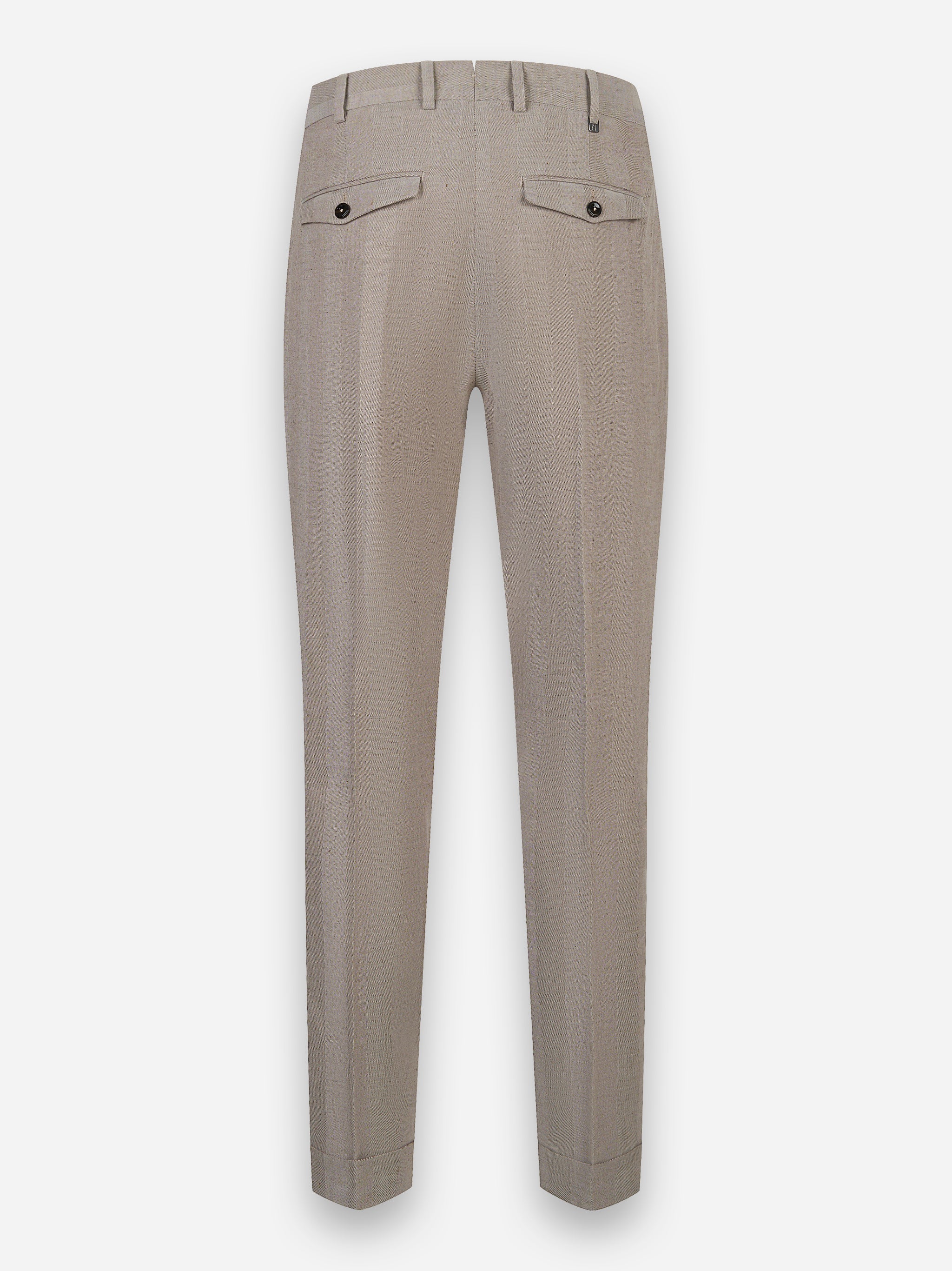 Pantalone Rebel con una pince in lino e cotone Beige