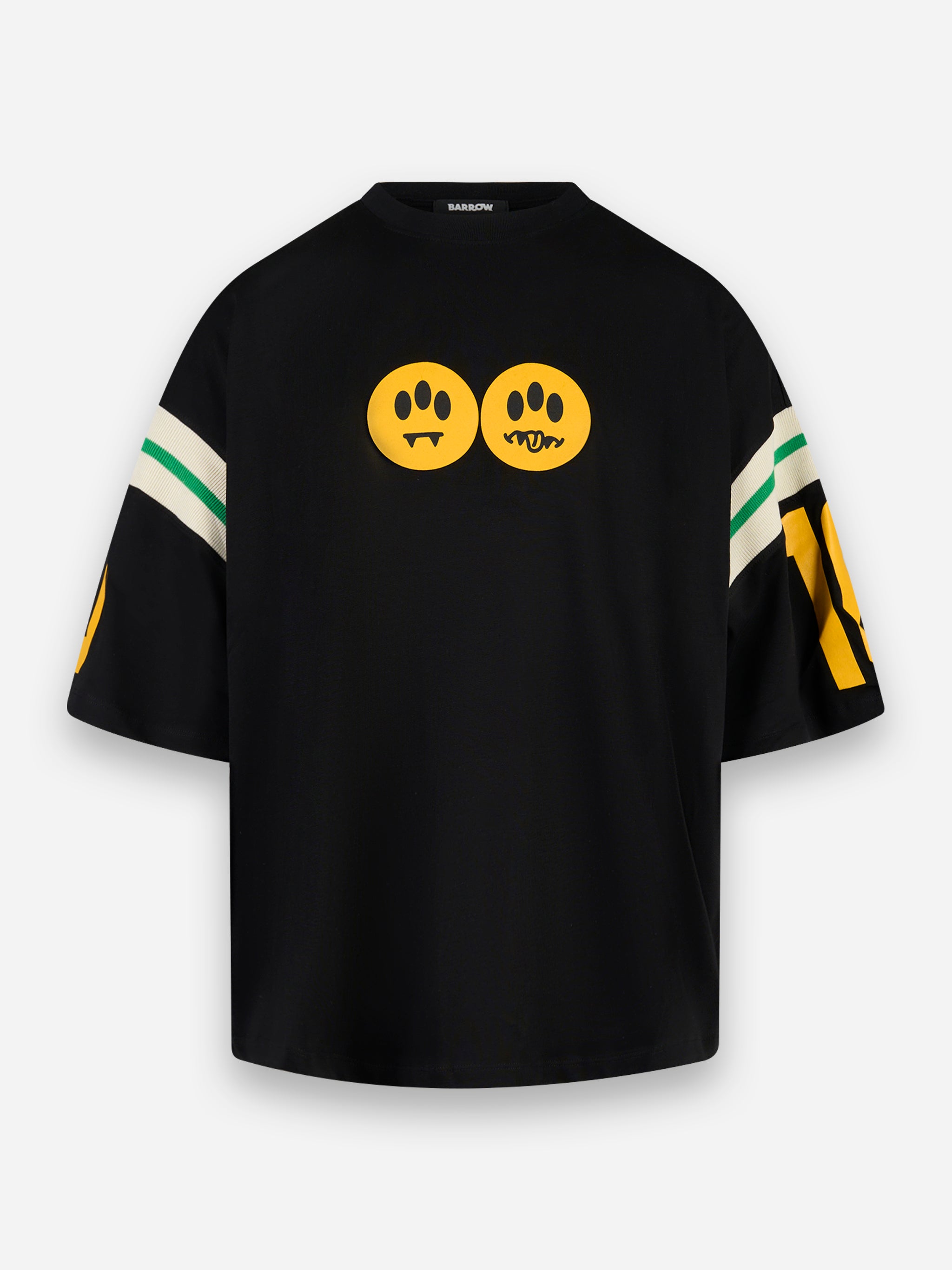 T-shirt con stampa logo Nero