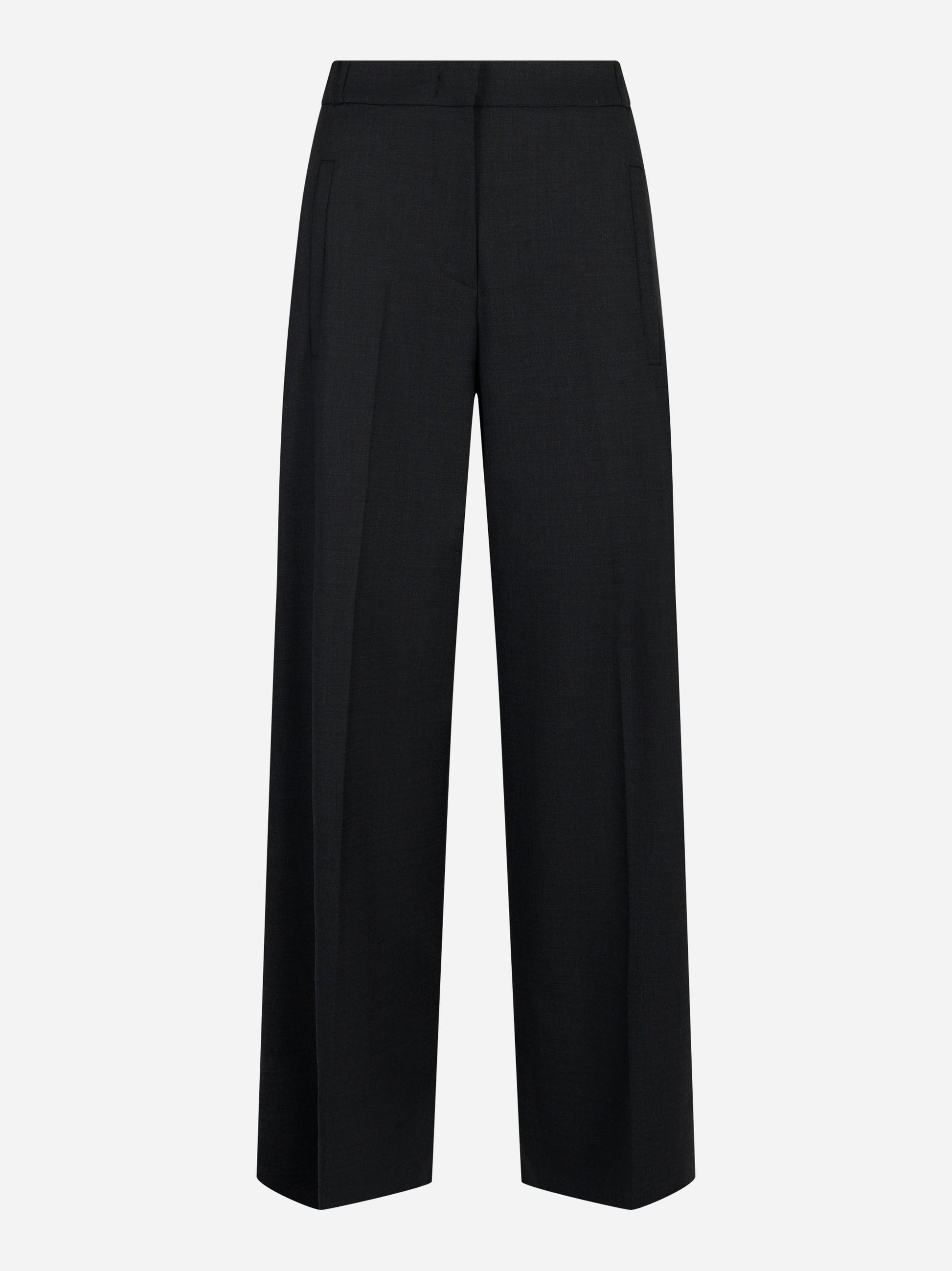 Pantalone in fresco lana stretch con elastico in vita Grigio
