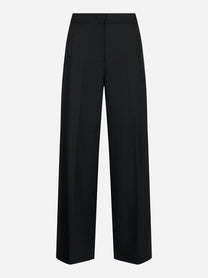 Pantalone in fresco lana stretch con elastico in vita Grigio