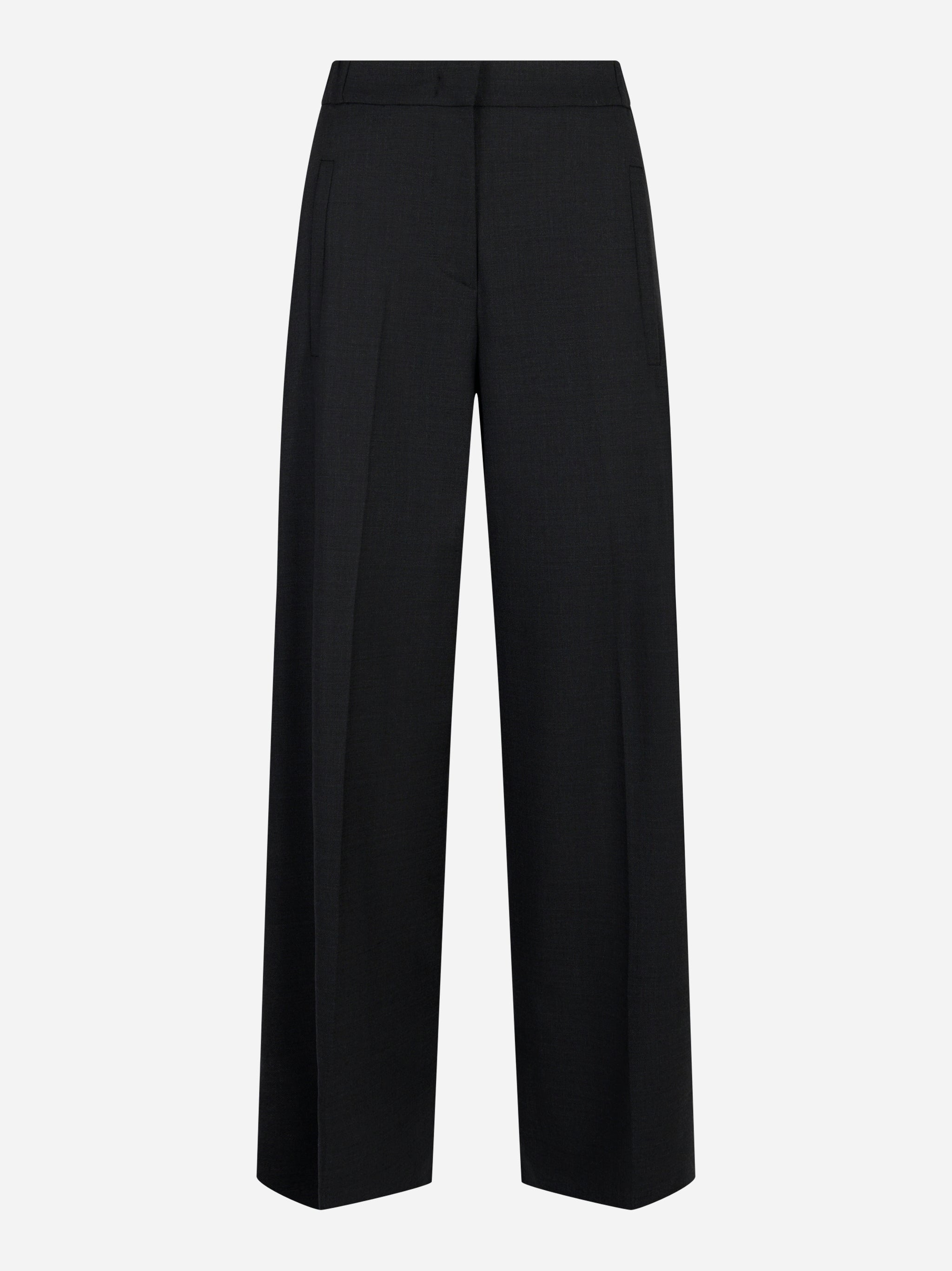 Pantalone in fresco lana stretch con elastico in vita Grigio
