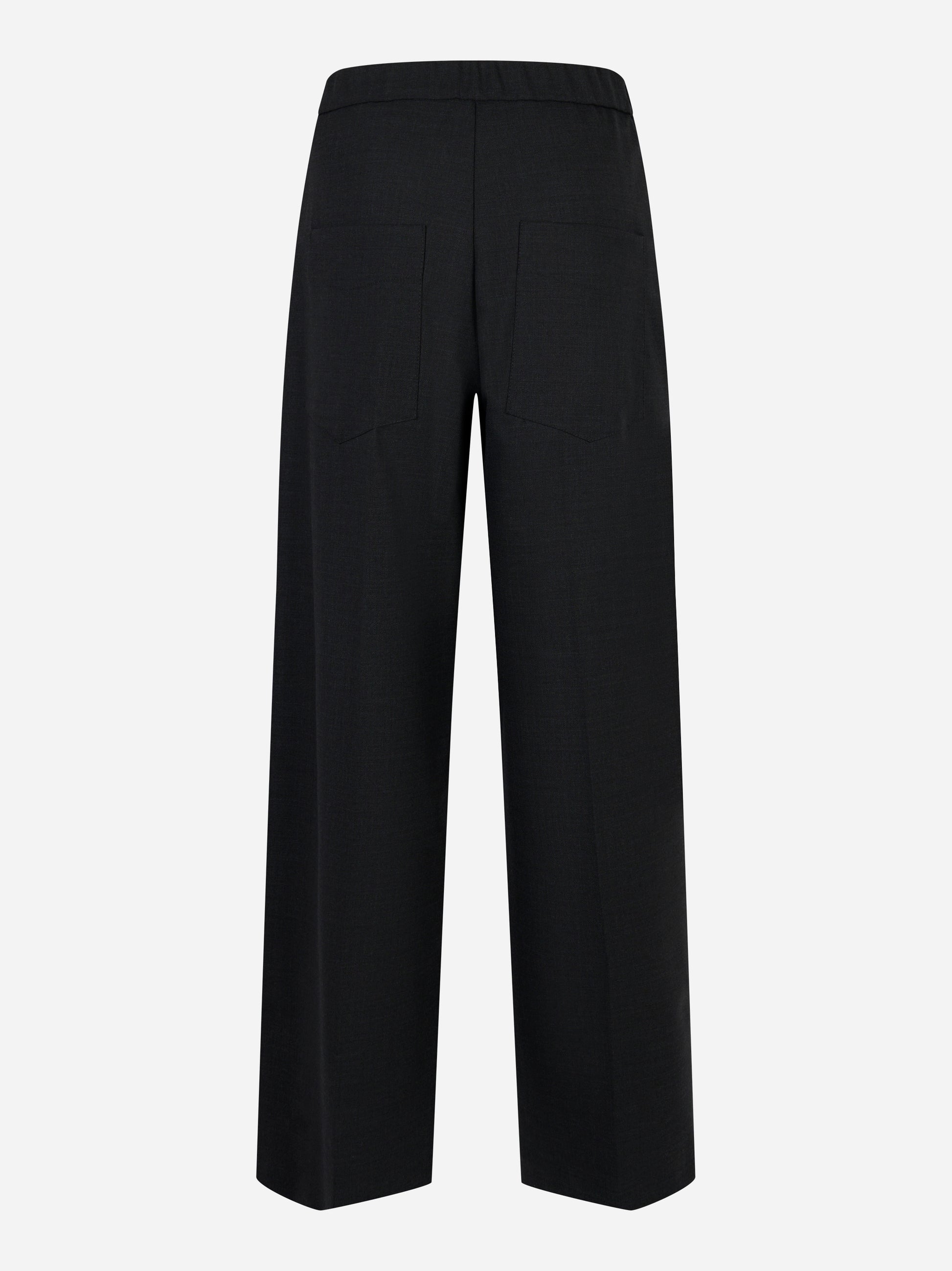 Pantalone in fresco lana stretch con elastico in vita Grigio