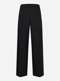 Pantalone in fresco lana stretch con elastico in vita Grigio