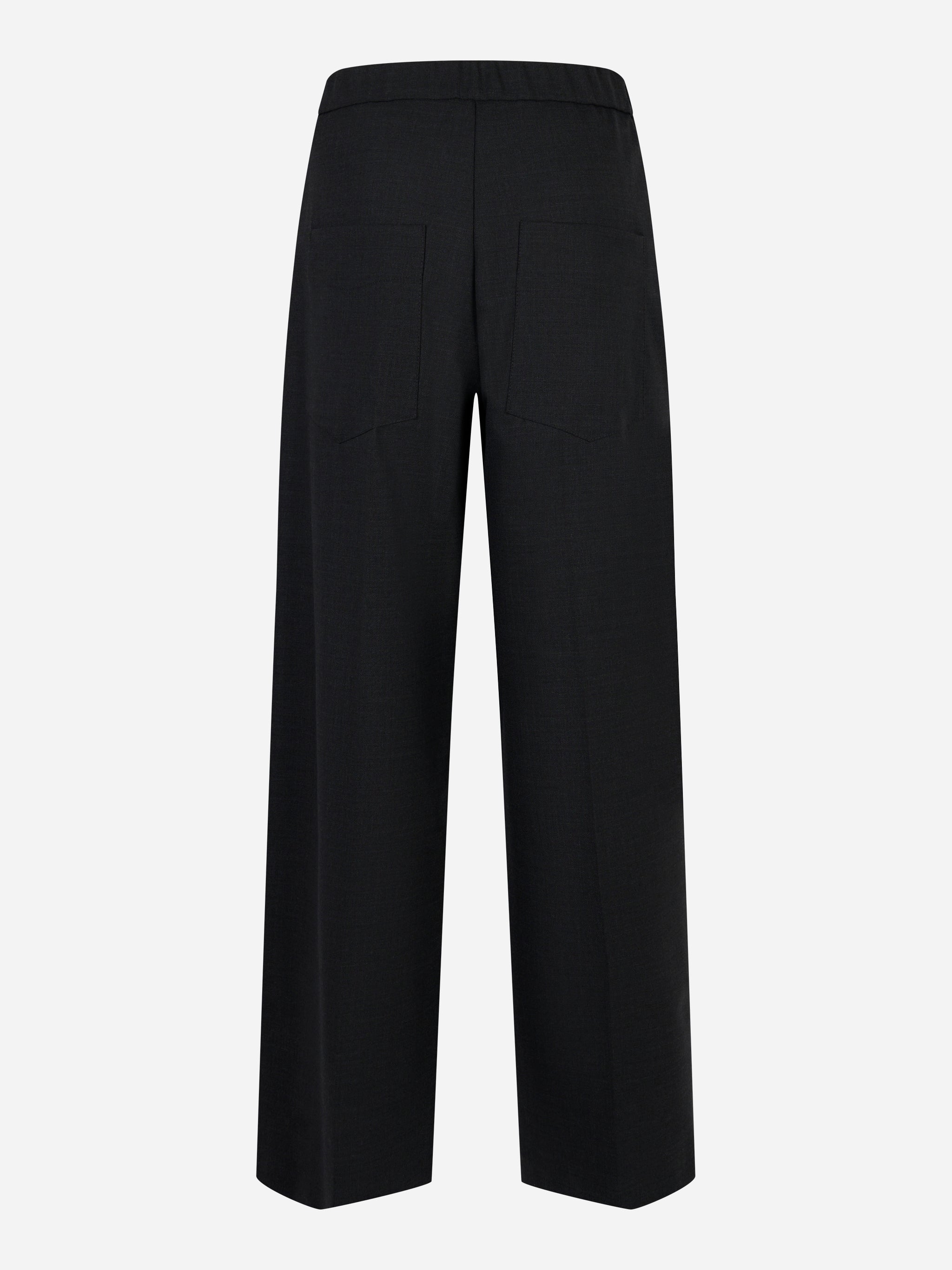 Pantalone in fresco lana stretch con elastico in vita Grigio