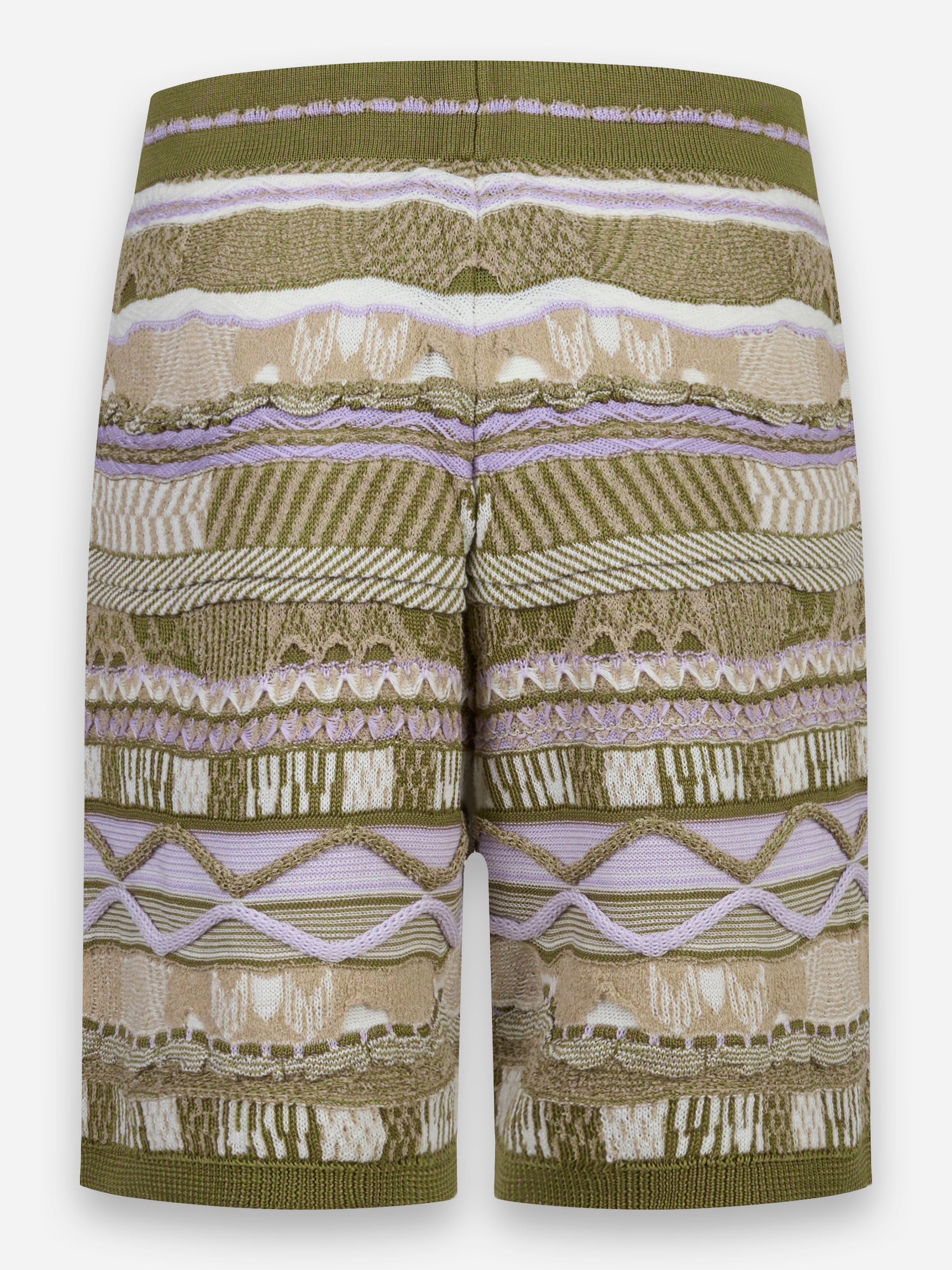 Shorts con lavorazione jaquard Verde