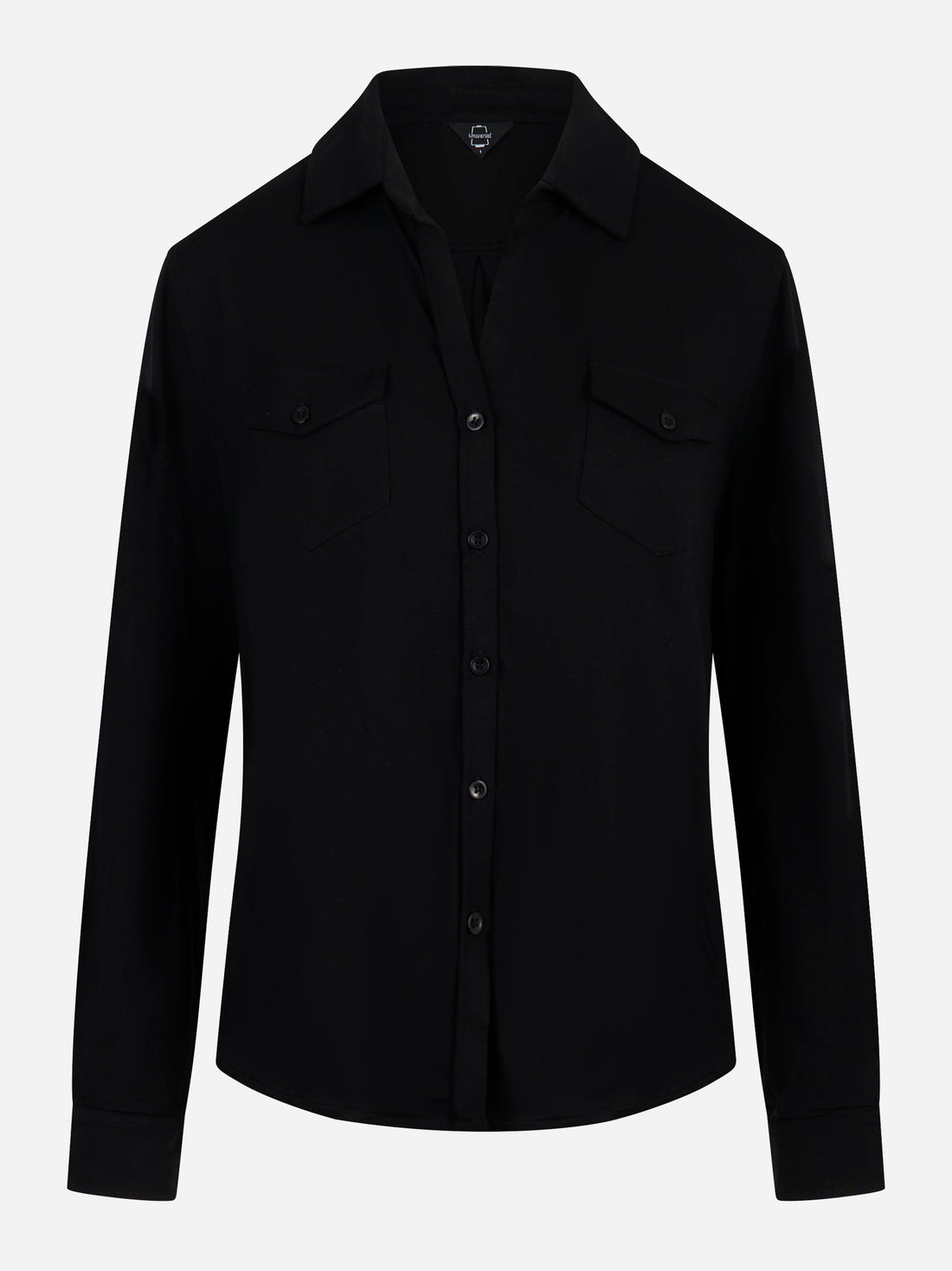 Camicia in jersey di viscosa Nera