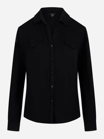 Camicia in jersey di viscosa Nera
