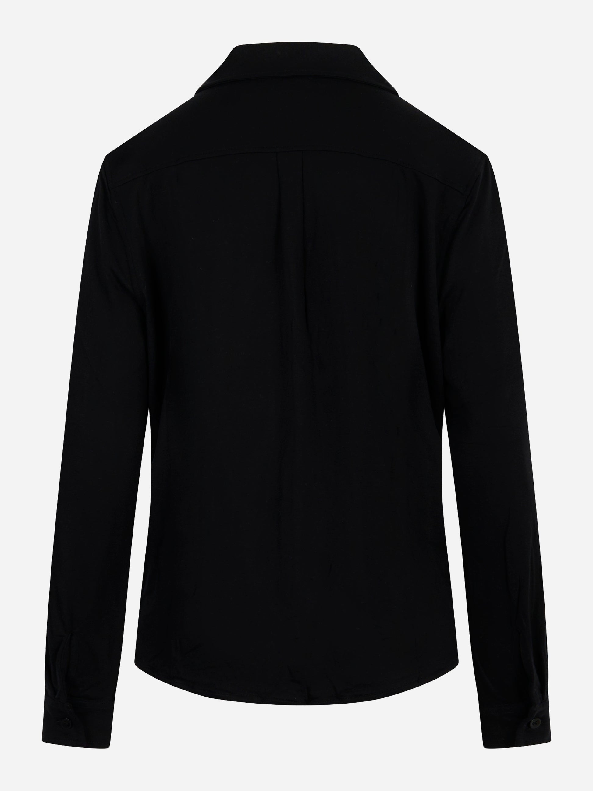 Camicia in jersey di viscosa Nera