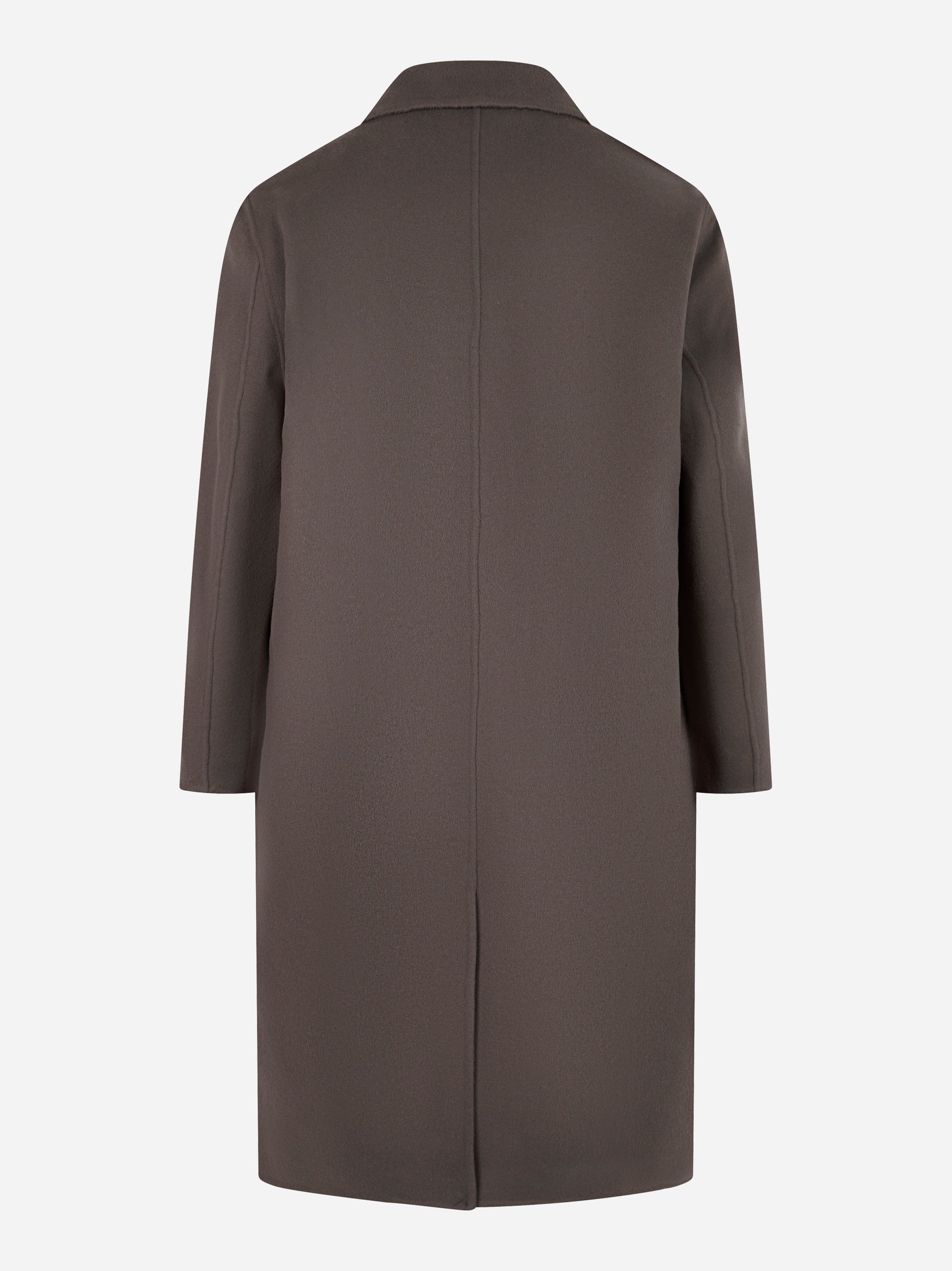 Cappotto monopetto in double di lana Grigio