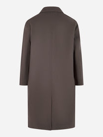 Cappotto monopetto in double di lana Grigio