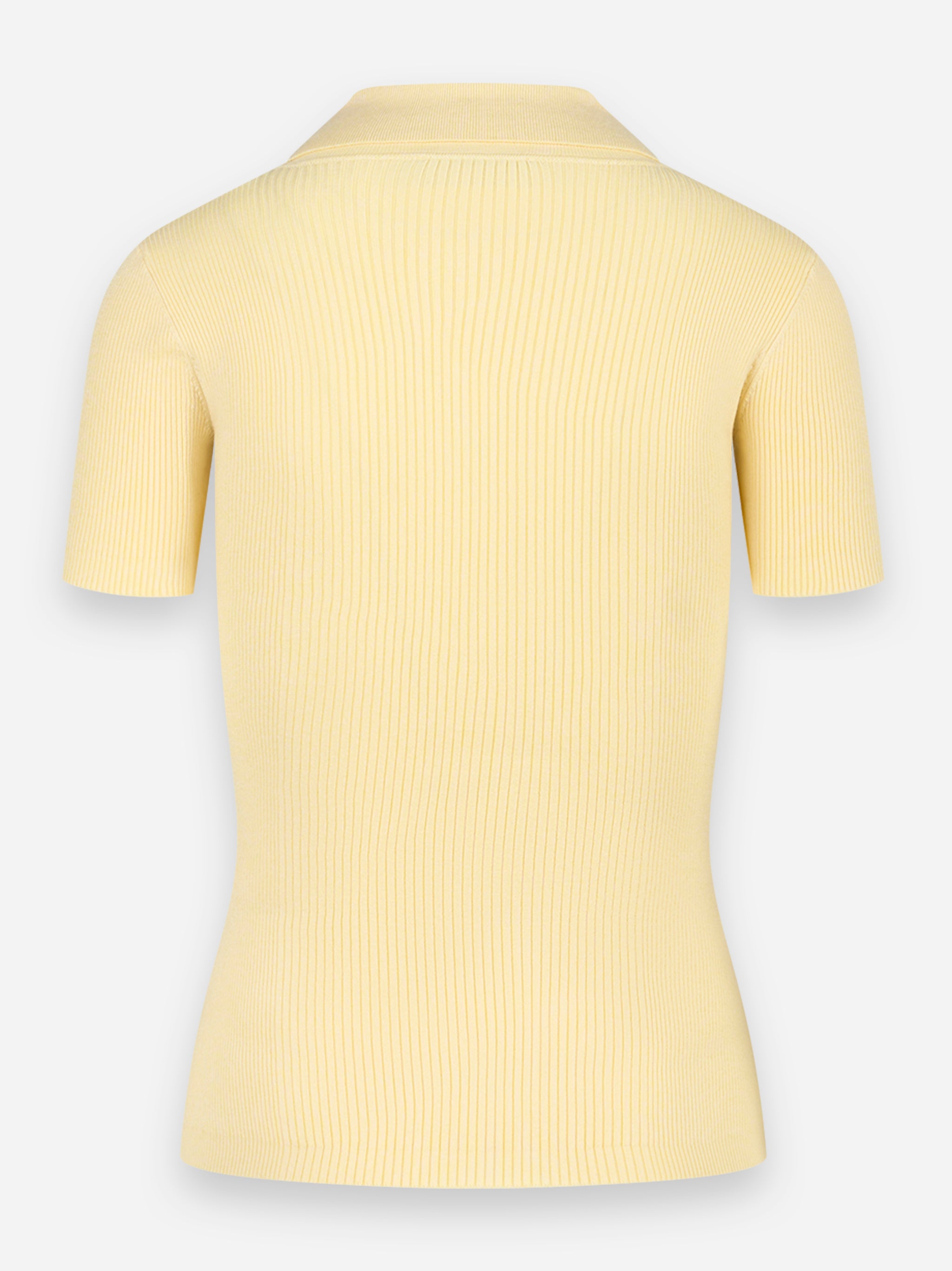 Polo a micro costine con taschino Giallo