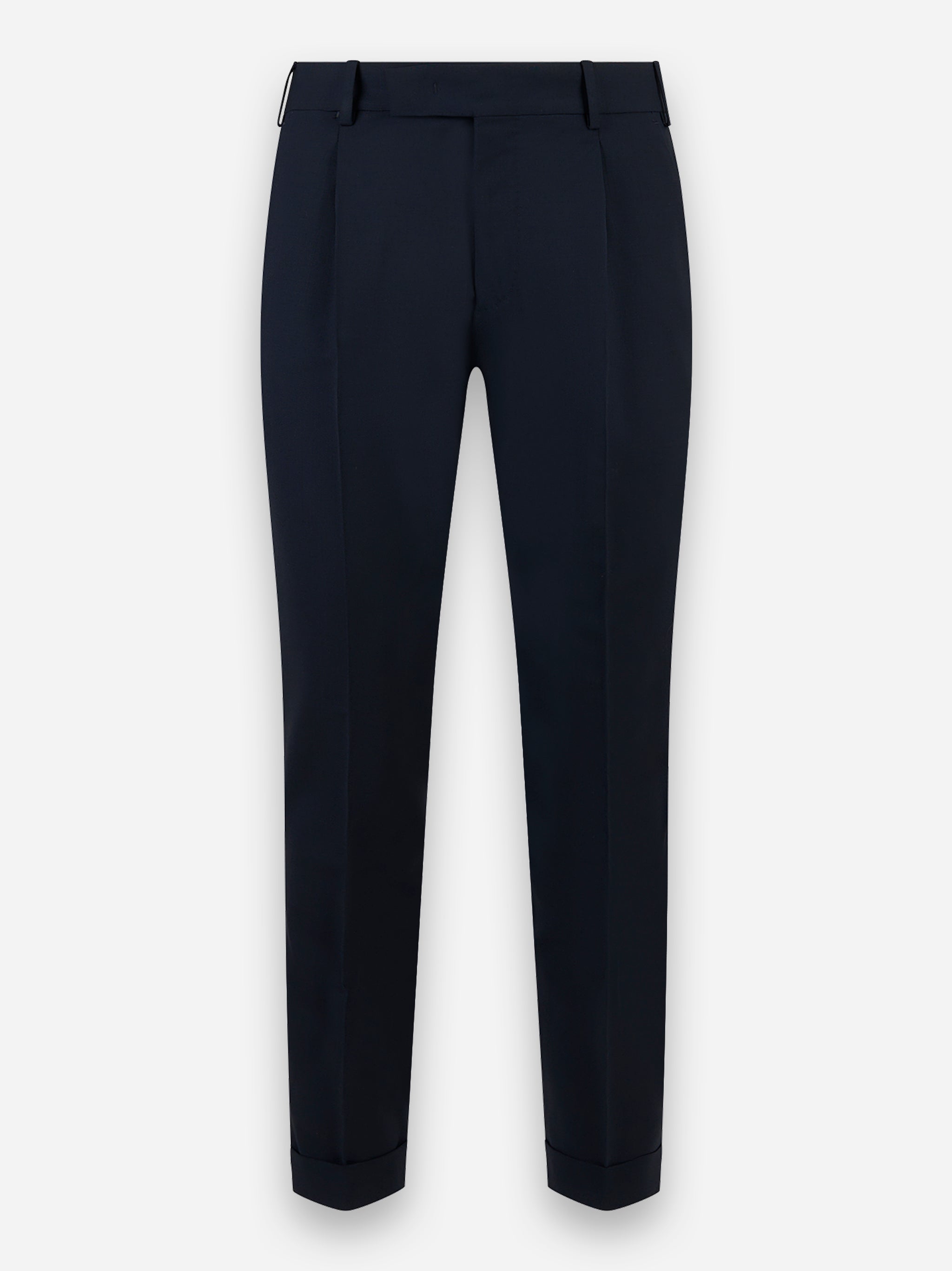 Pantalone Rebel con una pince in lana stretch Blu